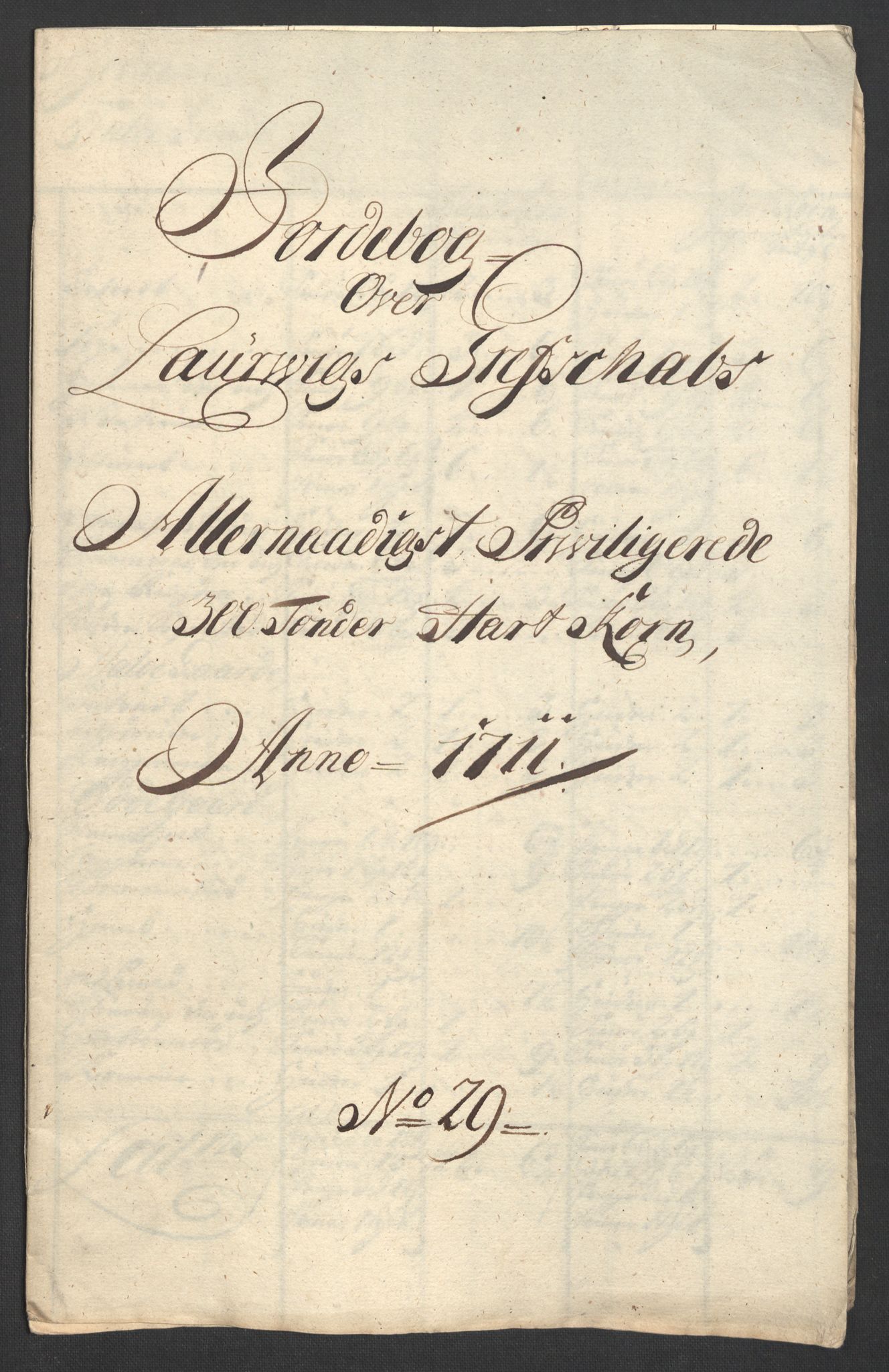 Rentekammeret inntil 1814, Reviderte regnskaper, Fogderegnskap, RA/EA-4092/R33/L1983: Fogderegnskap Larvik grevskap, 1711, s. 199