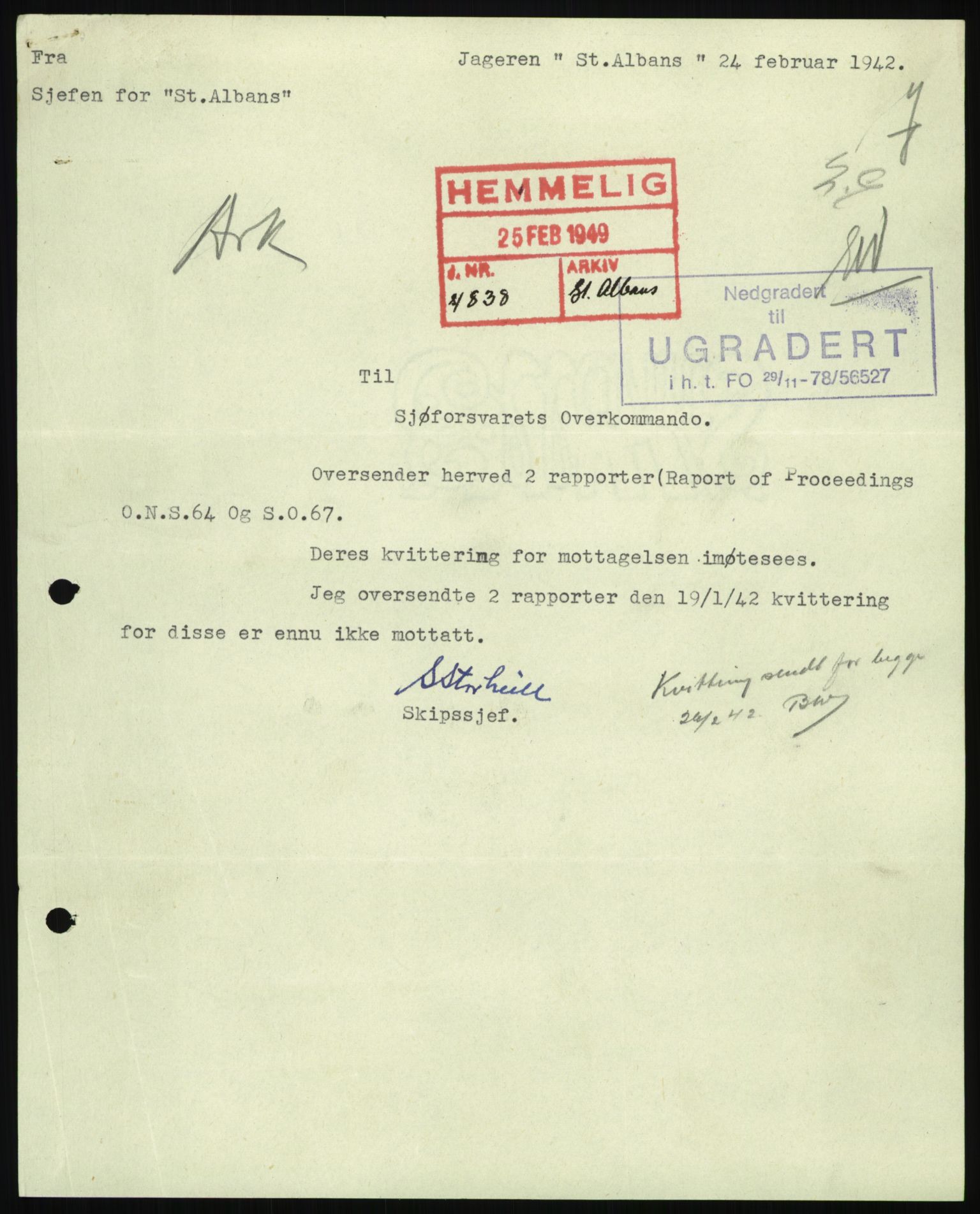 Forsvaret, Sjøforsvarets overkommando, AV/RA-RAFA-2035/D/Dc/L0194: --, 1941-1944, s. 43