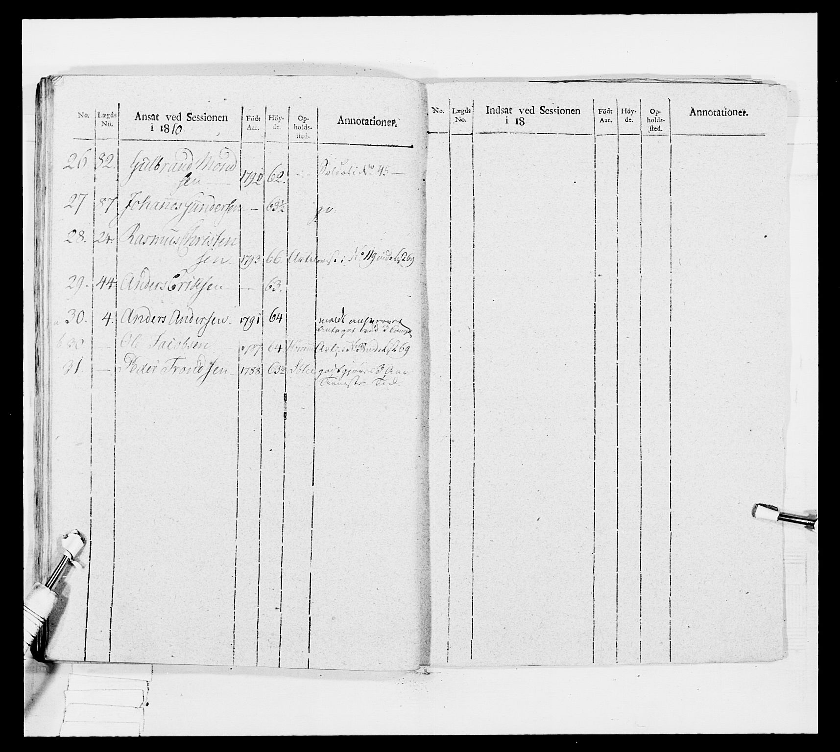 Generalitets- og kommissariatskollegiet, Det kongelige norske kommissariatskollegium, AV/RA-EA-5420/E/Eh/L0033: Nordafjelske gevorbne infanteriregiment, 1810, s. 477