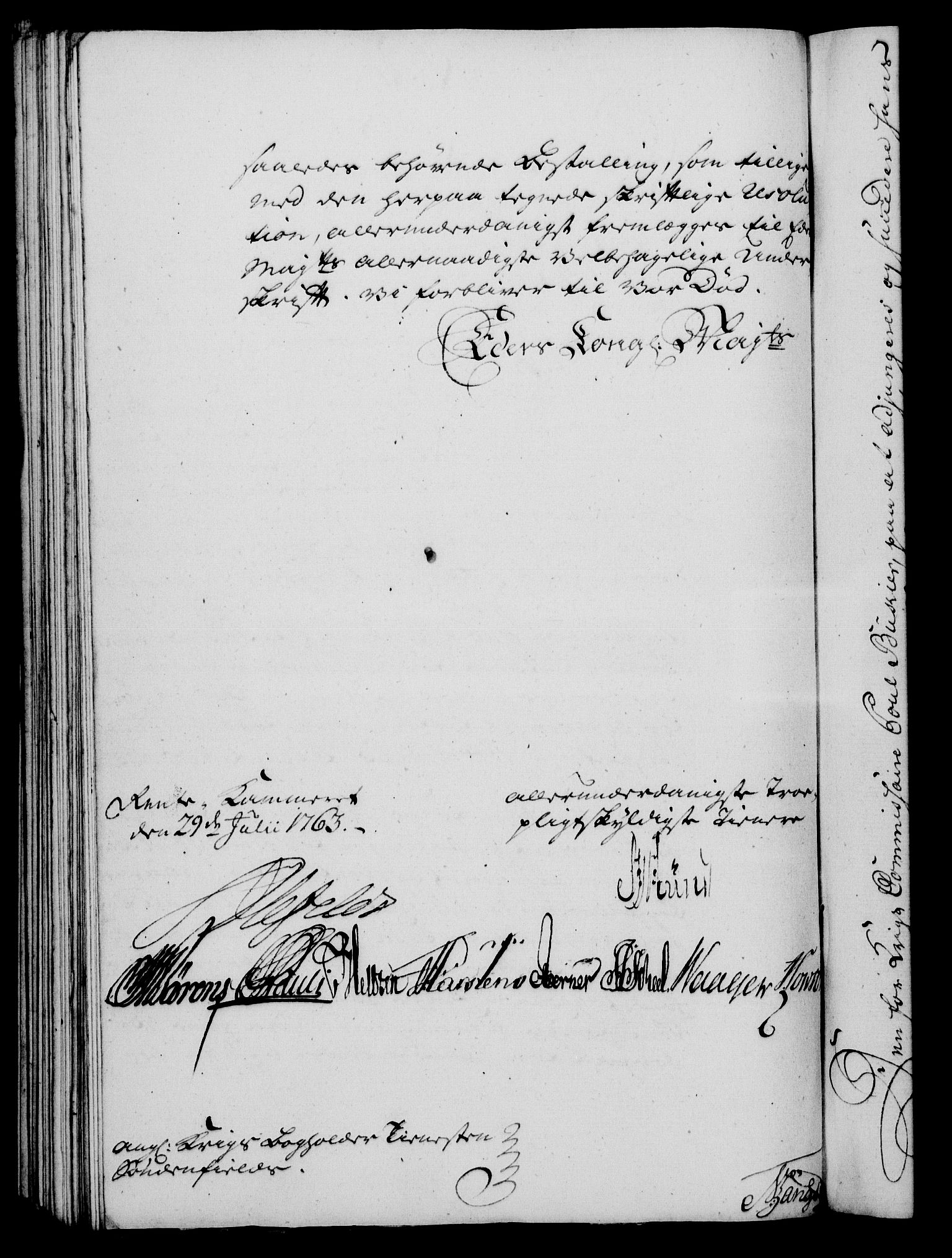 Rentekammeret, Kammerkanselliet, RA/EA-3111/G/Gf/Gfa/L0045: Norsk relasjons- og resolusjonsprotokoll (merket RK 52.45), 1763, s. 346