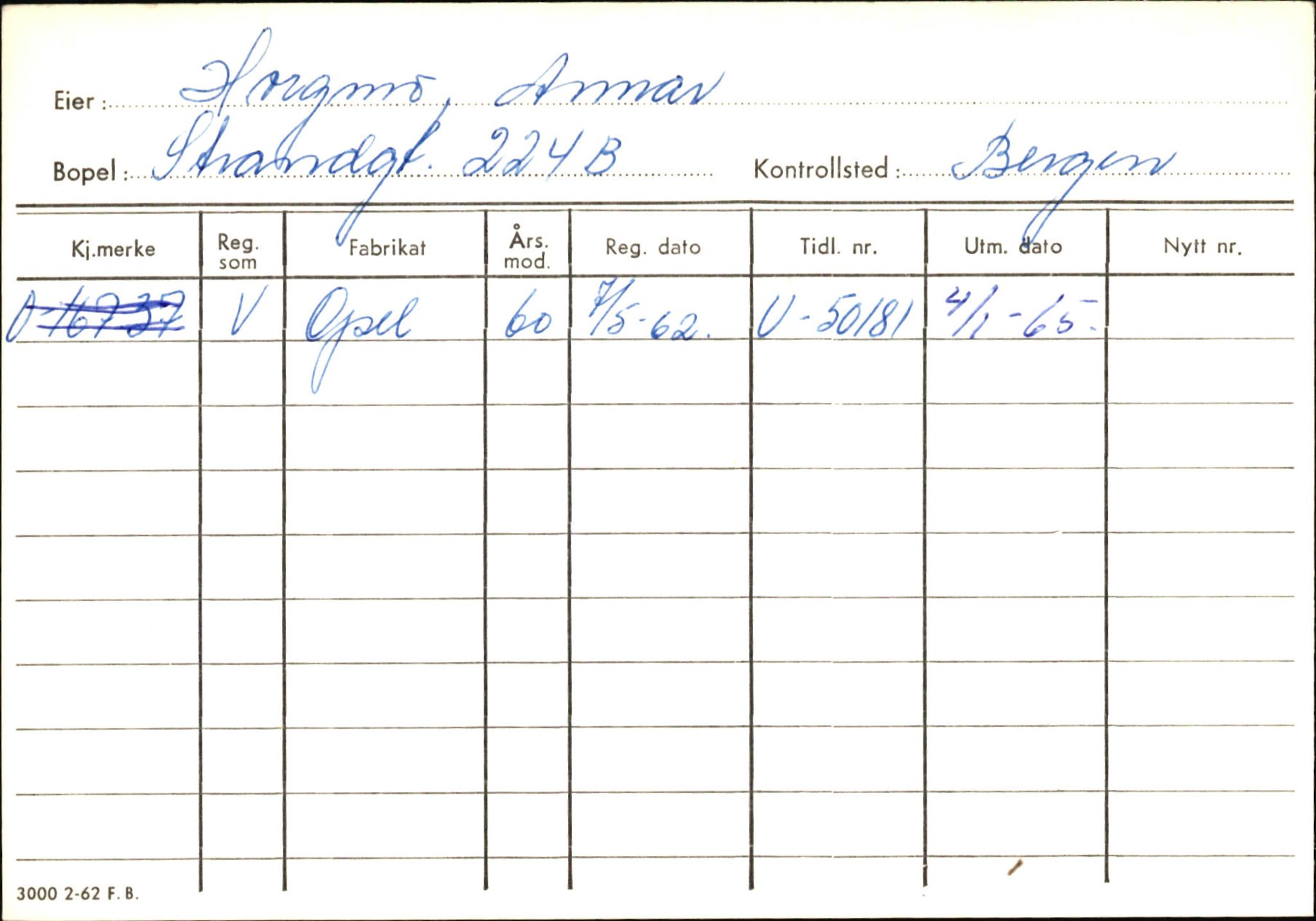 Statens vegvesen, Hordaland vegkontor, AV/SAB-A-5201/2/Hb/L0015: O-eierkort H-I, 1920-1971, s. 41