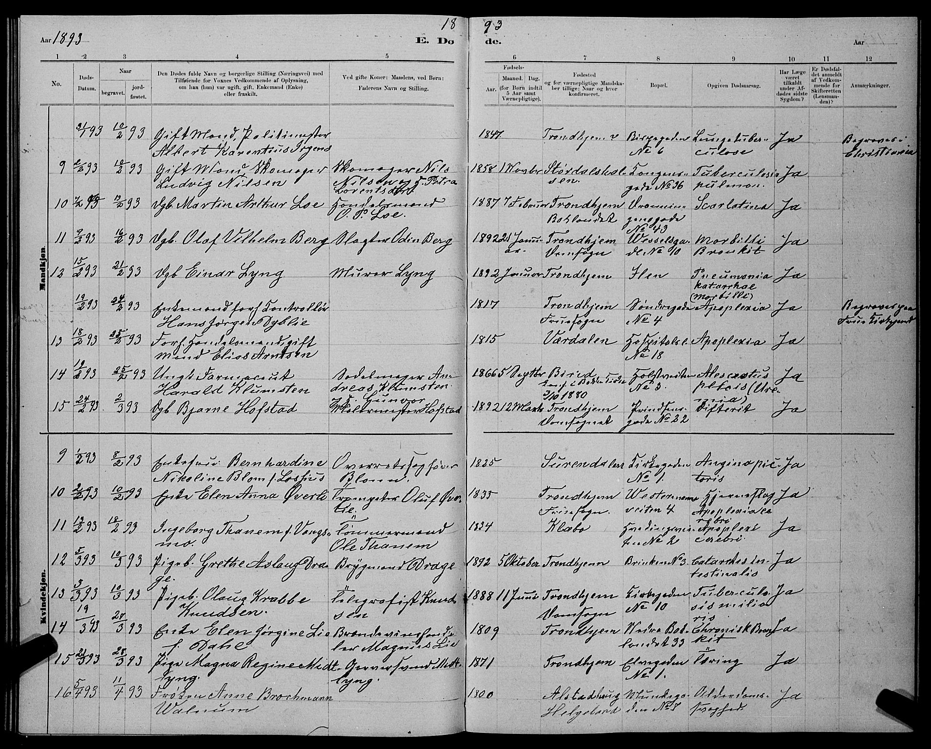 Ministerialprotokoller, klokkerbøker og fødselsregistre - Sør-Trøndelag, AV/SAT-A-1456/601/L0093: Klokkerbok nr. 601C11, 1882-1898