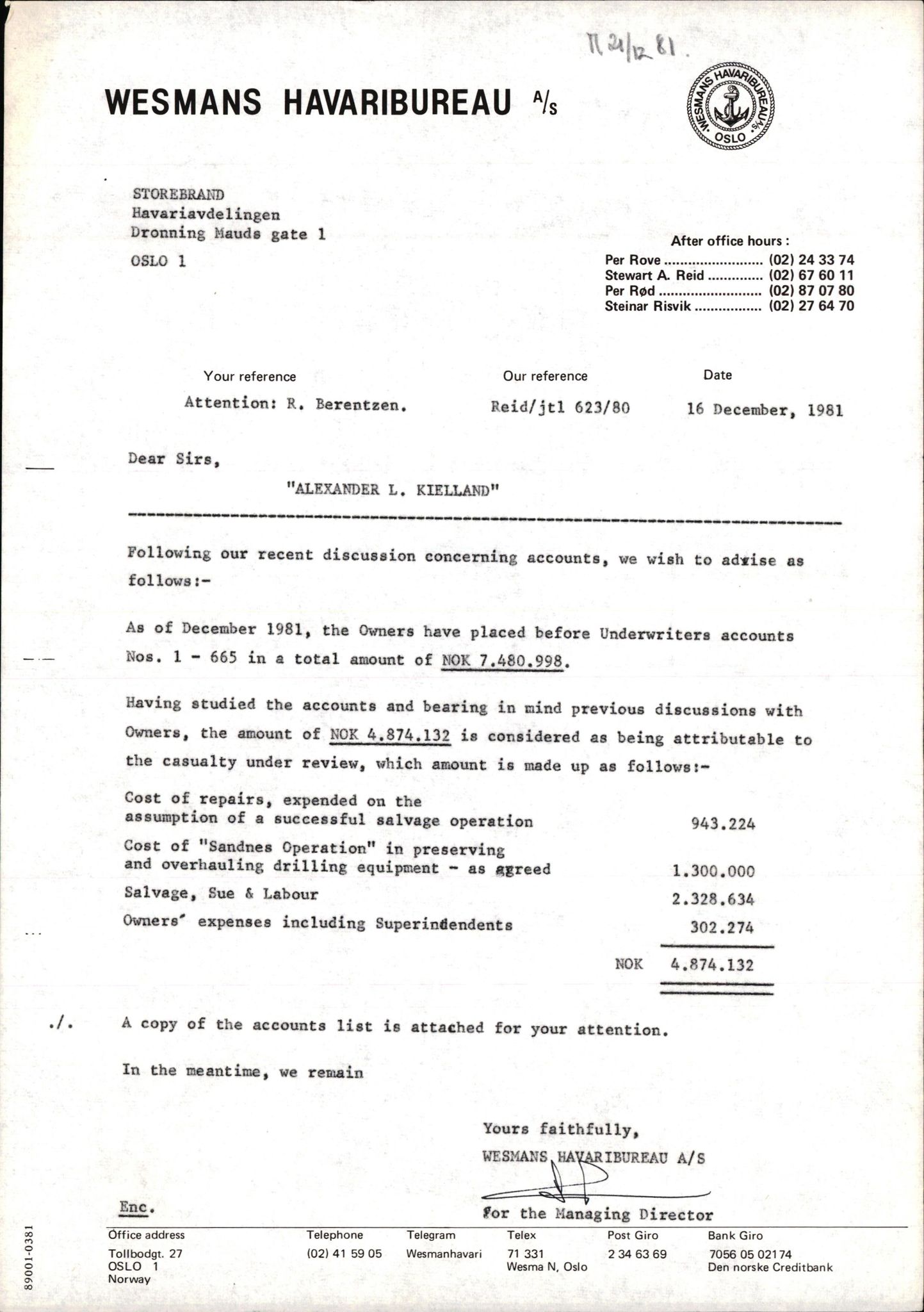 Pa 1503 - Stavanger Drilling AS, AV/SAST-A-101906/2/E/Eb/Eba/L0002: Sak og korrespondanse, 1974-1980