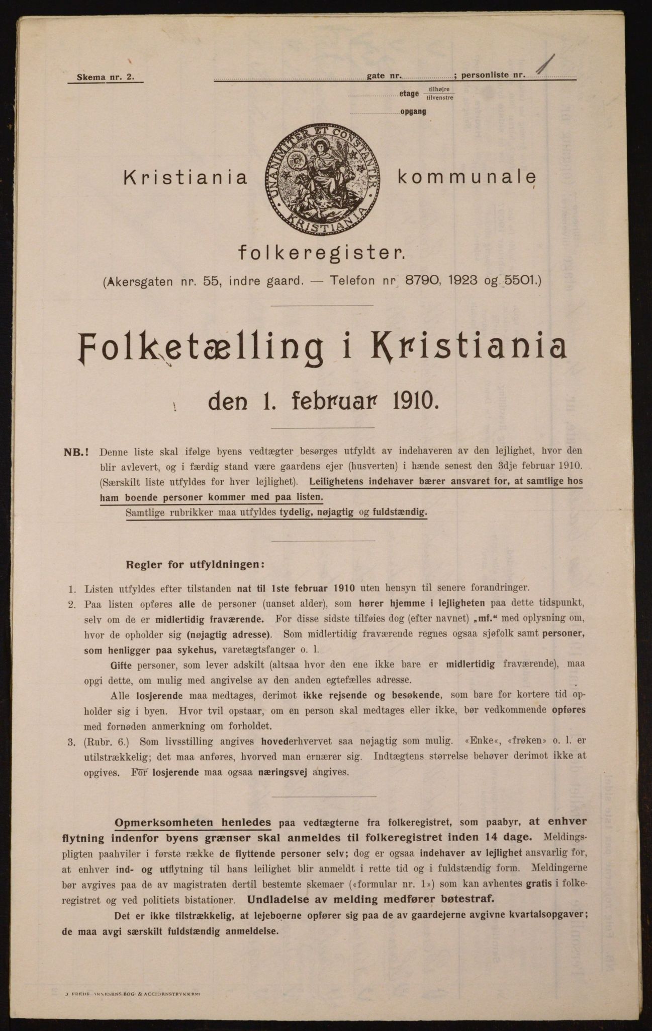 OBA, Kommunal folketelling 1.2.1910 for Kristiania, 1910, s. 45673