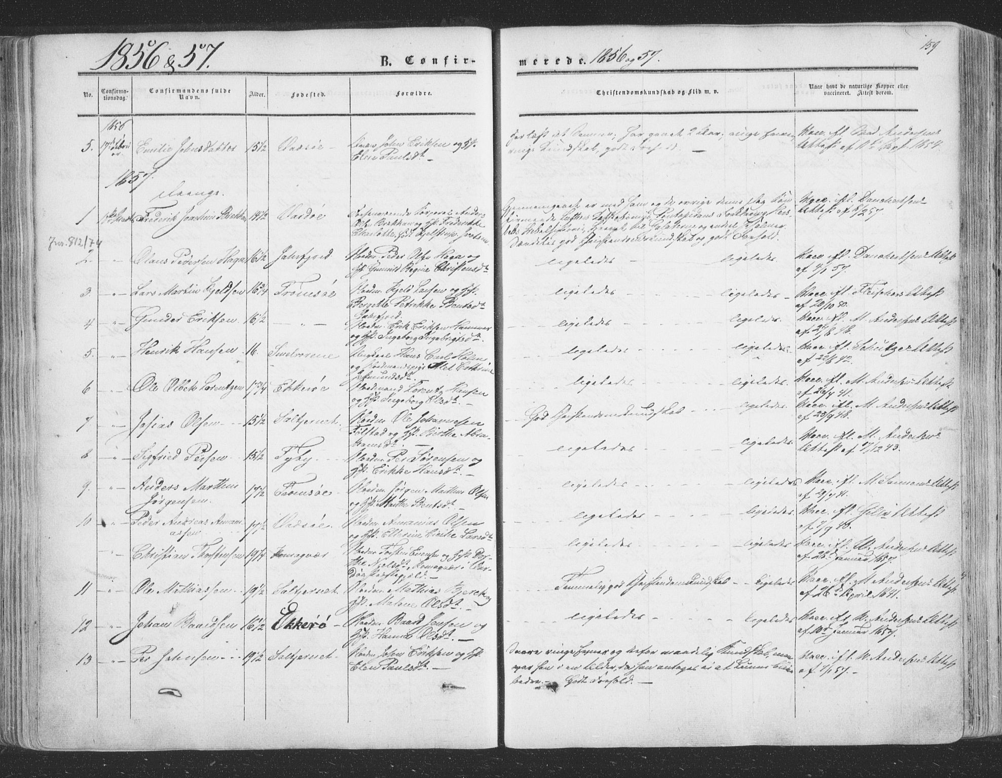 Vadsø sokneprestkontor, AV/SATØ-S-1325/H/Ha/L0004kirke: Ministerialbok nr. 4, 1854-1880, s. 159