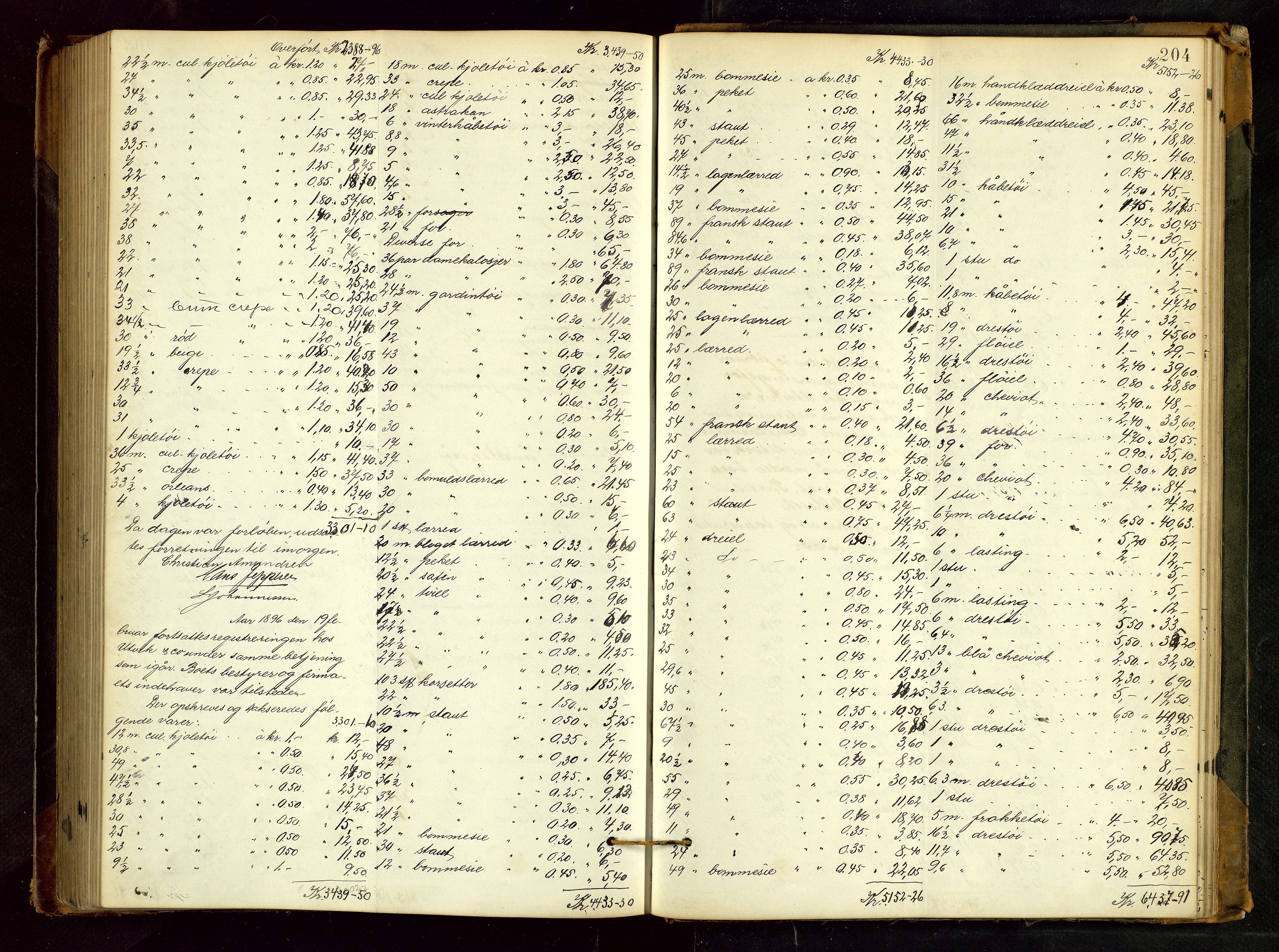 Haugesund tingrett, SAST/A-101415/01/IV/IVB/L0002: Skifteregistreringsprotokoll, med register, 1879-1898, s. 203b-204a