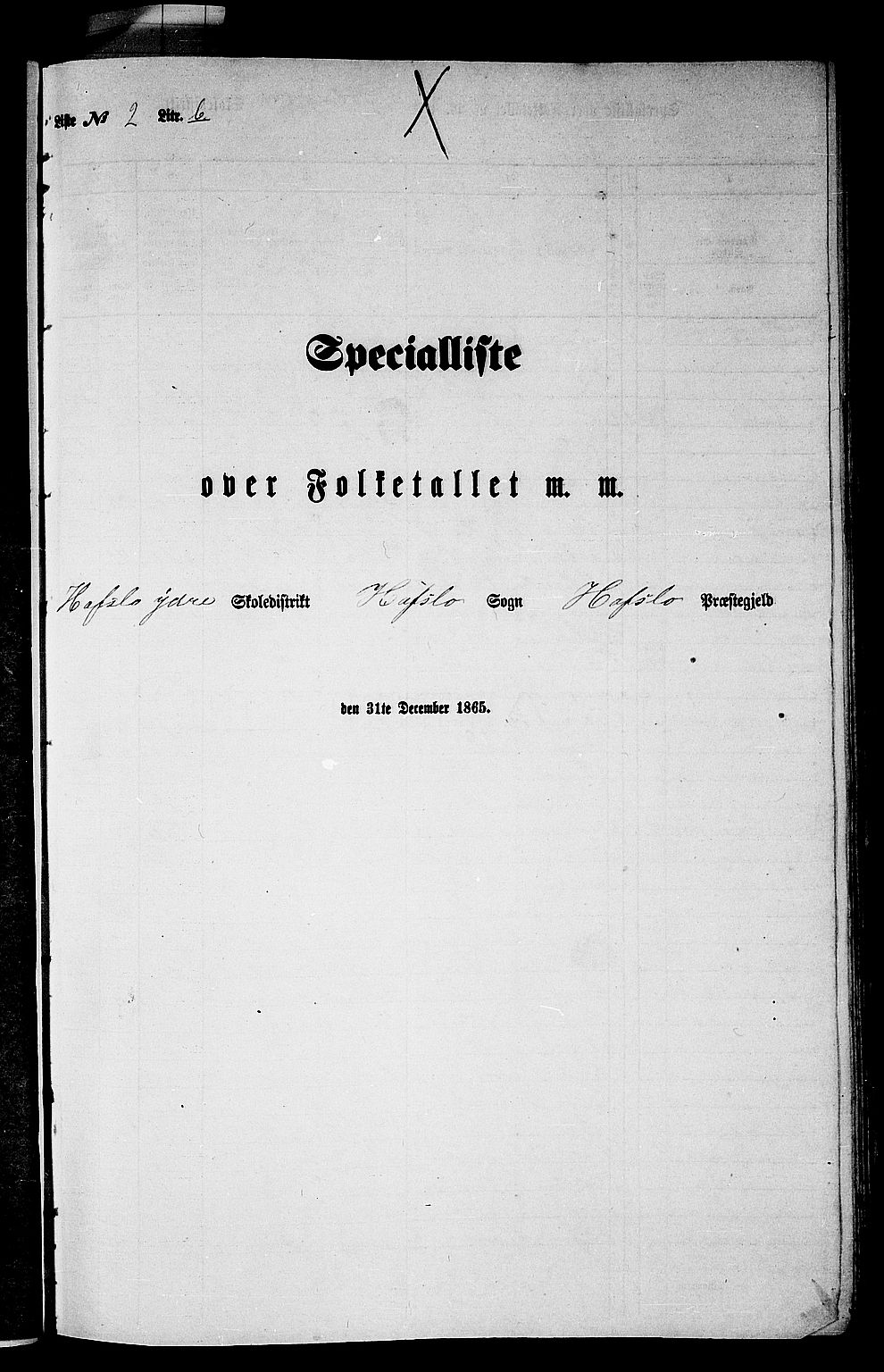 RA, Folketelling 1865 for 1425P Hafslo prestegjeld, 1865, s. 38