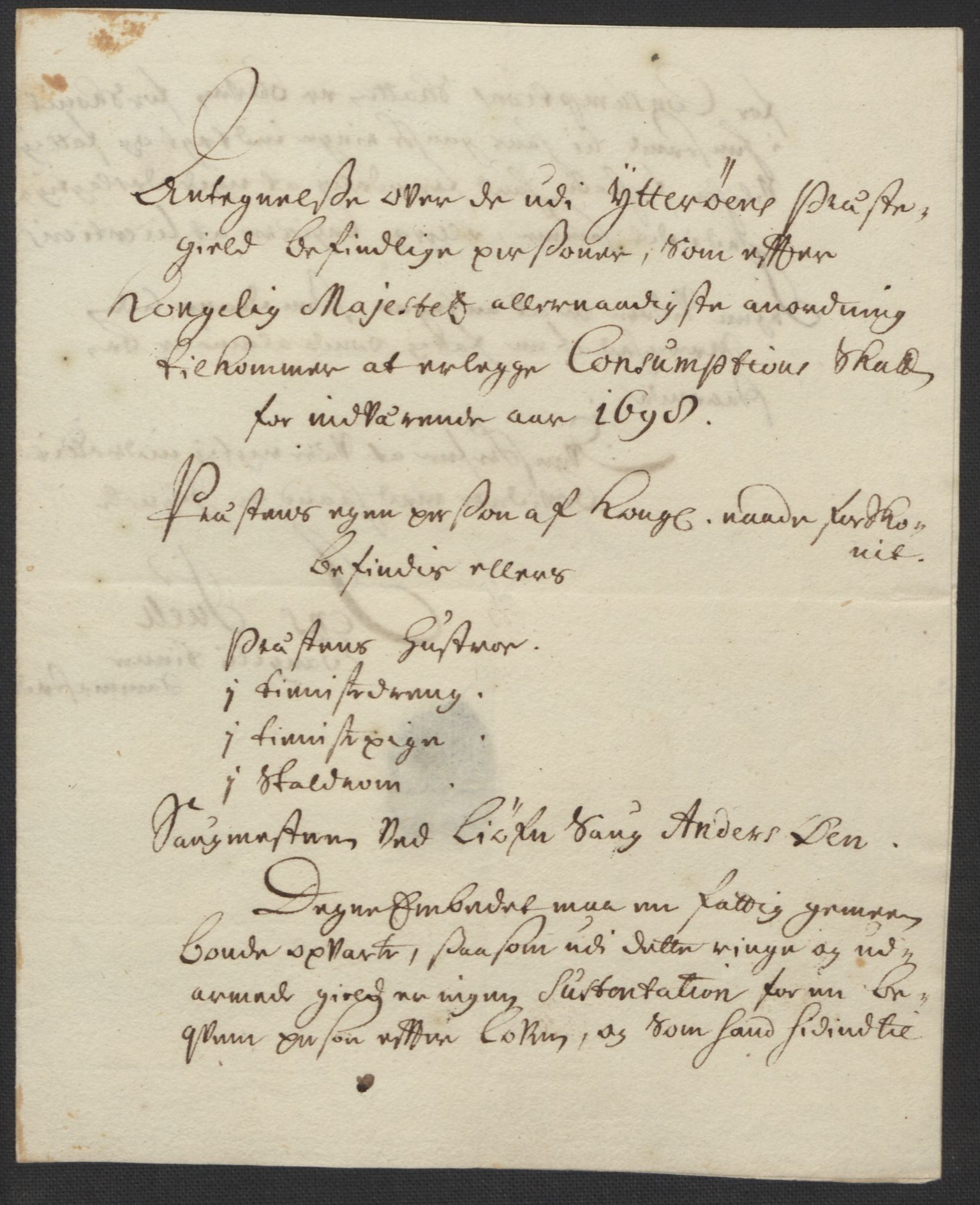 Rentekammeret inntil 1814, Reviderte regnskaper, Fogderegnskap, AV/RA-EA-4092/R63/L4310: Fogderegnskap Inderøy, 1698-1699, s. 173