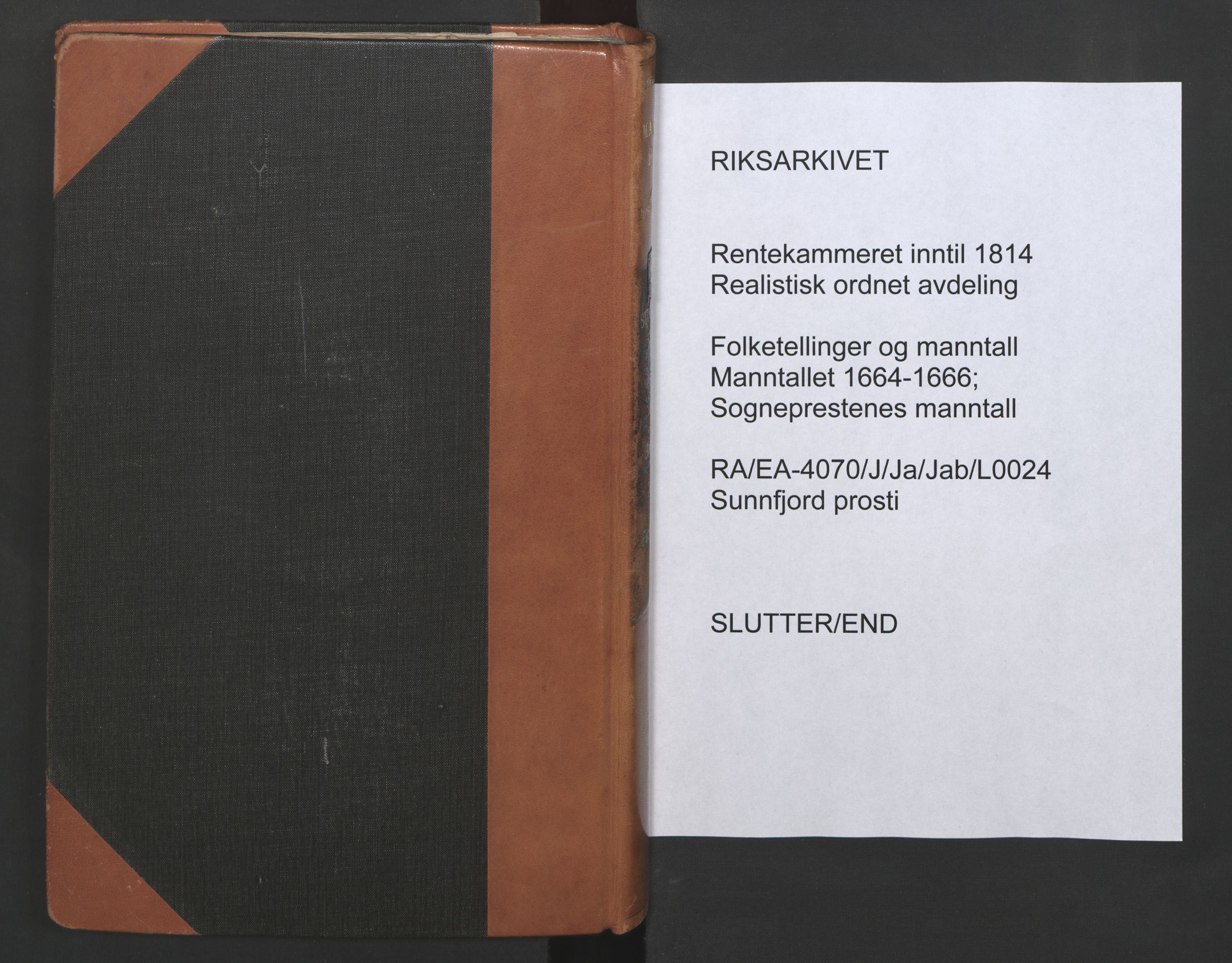 RA, Sogneprestenes manntall 1664-1666, nr. 24: Sunnfjord prosti, 1664-1666