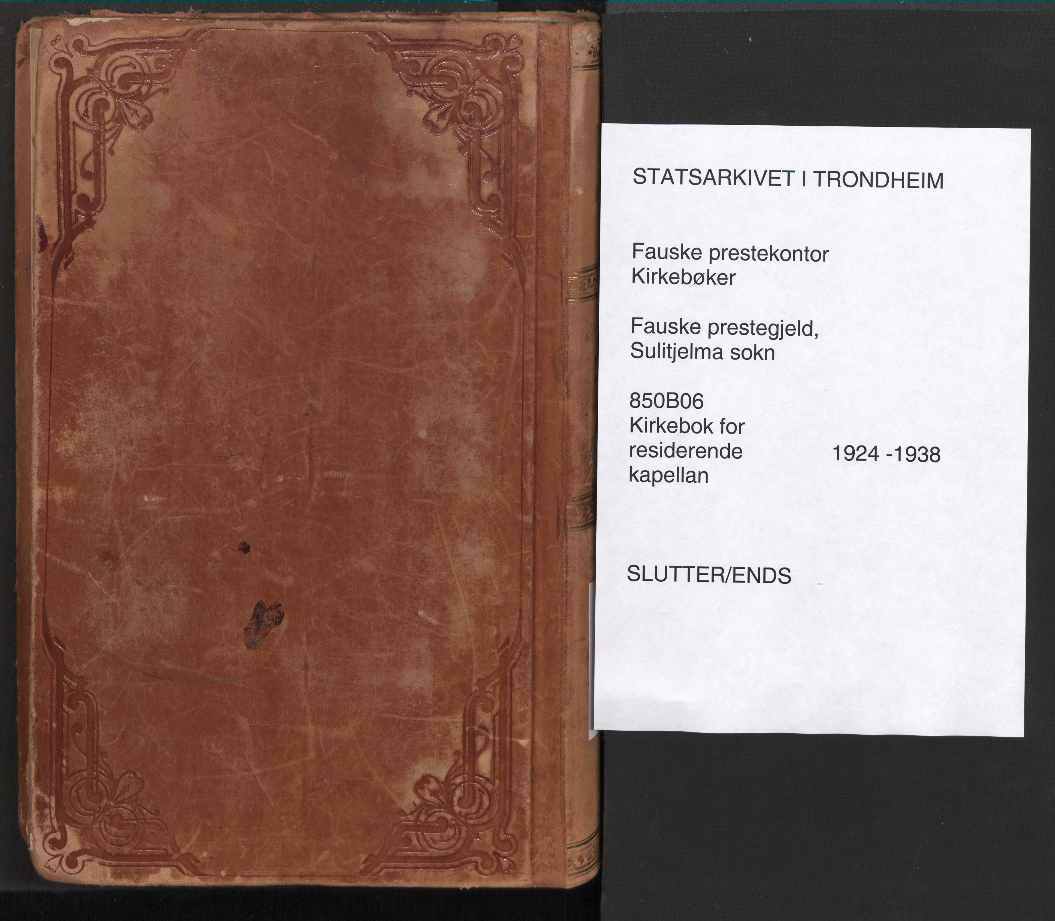 Ministerialprotokoller, klokkerbøker og fødselsregistre - Nordland, AV/SAT-A-1459/850/L0716: Residerende kapellans bok nr. 850B06, 1924-1938