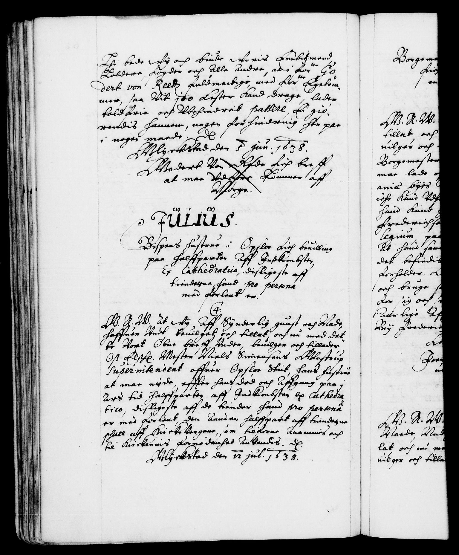 Danske Kanselli 1572-1799, RA/EA-3023/F/Fc/Fca/Fcaa/L0006: Norske registre (mikrofilm), 1637-1642, s. 62b