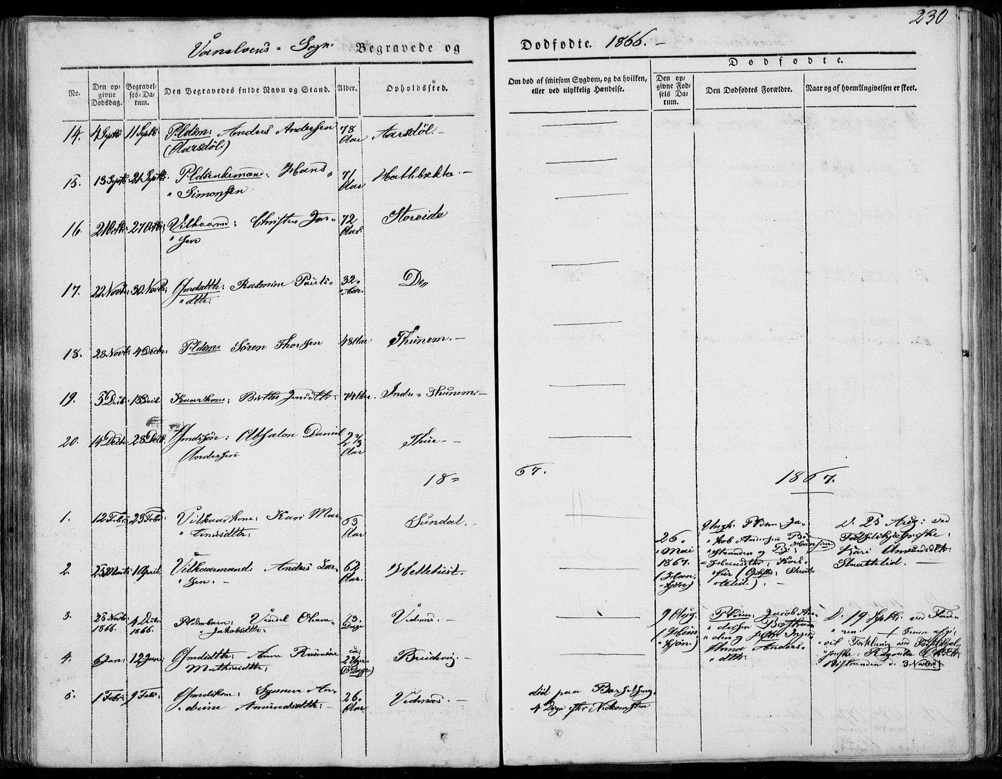 Ministerialprotokoller, klokkerbøker og fødselsregistre - Møre og Romsdal, AV/SAT-A-1454/501/L0006: Ministerialbok nr. 501A06, 1844-1868, s. 230