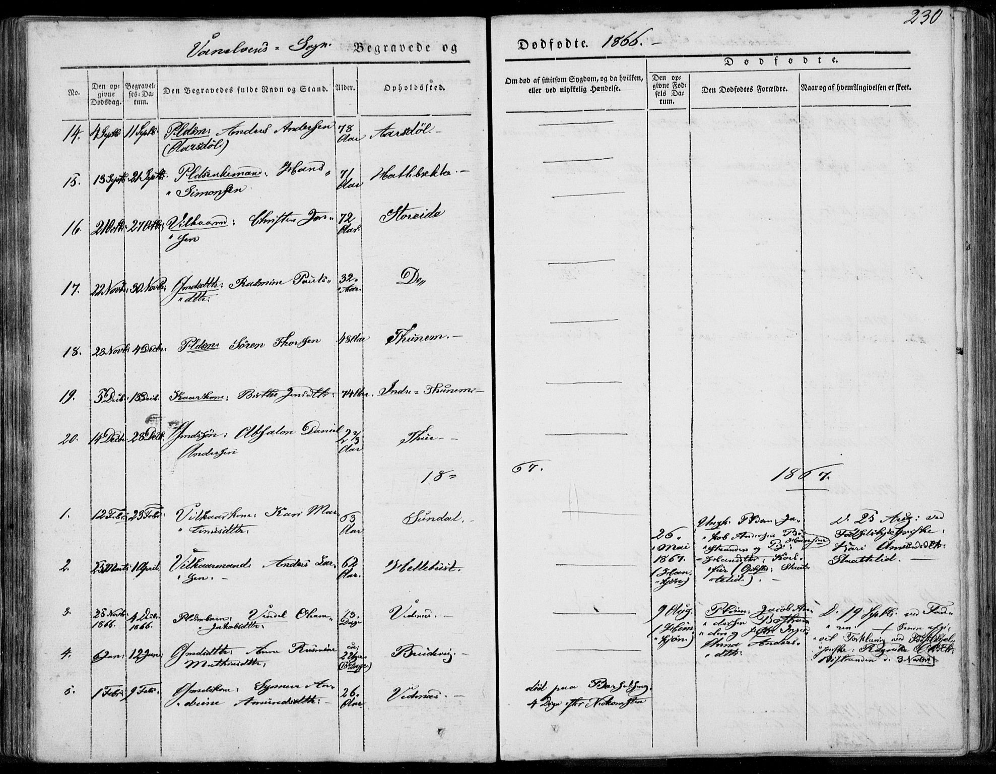 Ministerialprotokoller, klokkerbøker og fødselsregistre - Møre og Romsdal, SAT/A-1454/501/L0006: Ministerialbok nr. 501A06, 1844-1868, s. 230