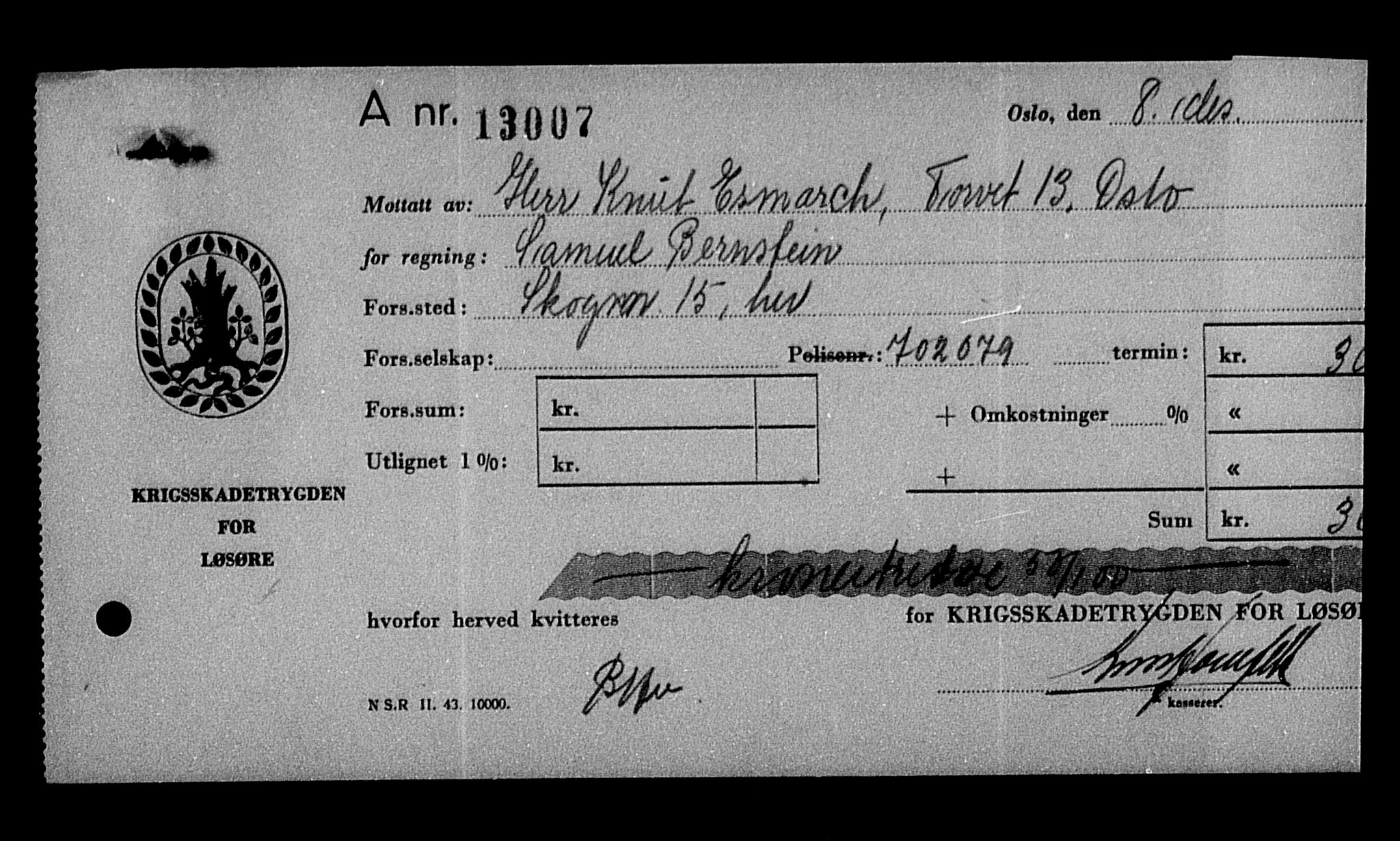 Justisdepartementet, Tilbakeføringskontoret for inndratte formuer, AV/RA-S-1564/H/Hc/Hcc/L0923: --, 1945-1947, s. 613