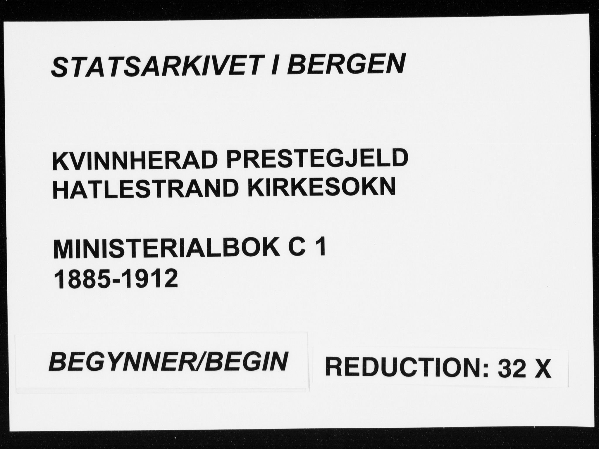 Kvinnherad sokneprestembete, SAB/A-76401/H/Haa: Ministerialbok nr. C 1, 1885-1912
