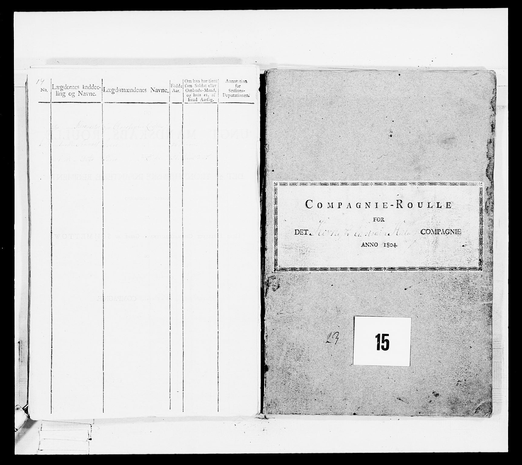 Generalitets- og kommissariatskollegiet, Det kongelige norske kommissariatskollegium, AV/RA-EA-5420/E/Eh/L0082: 2. Trondheimske nasjonale infanteriregiment, 1804, s. 433