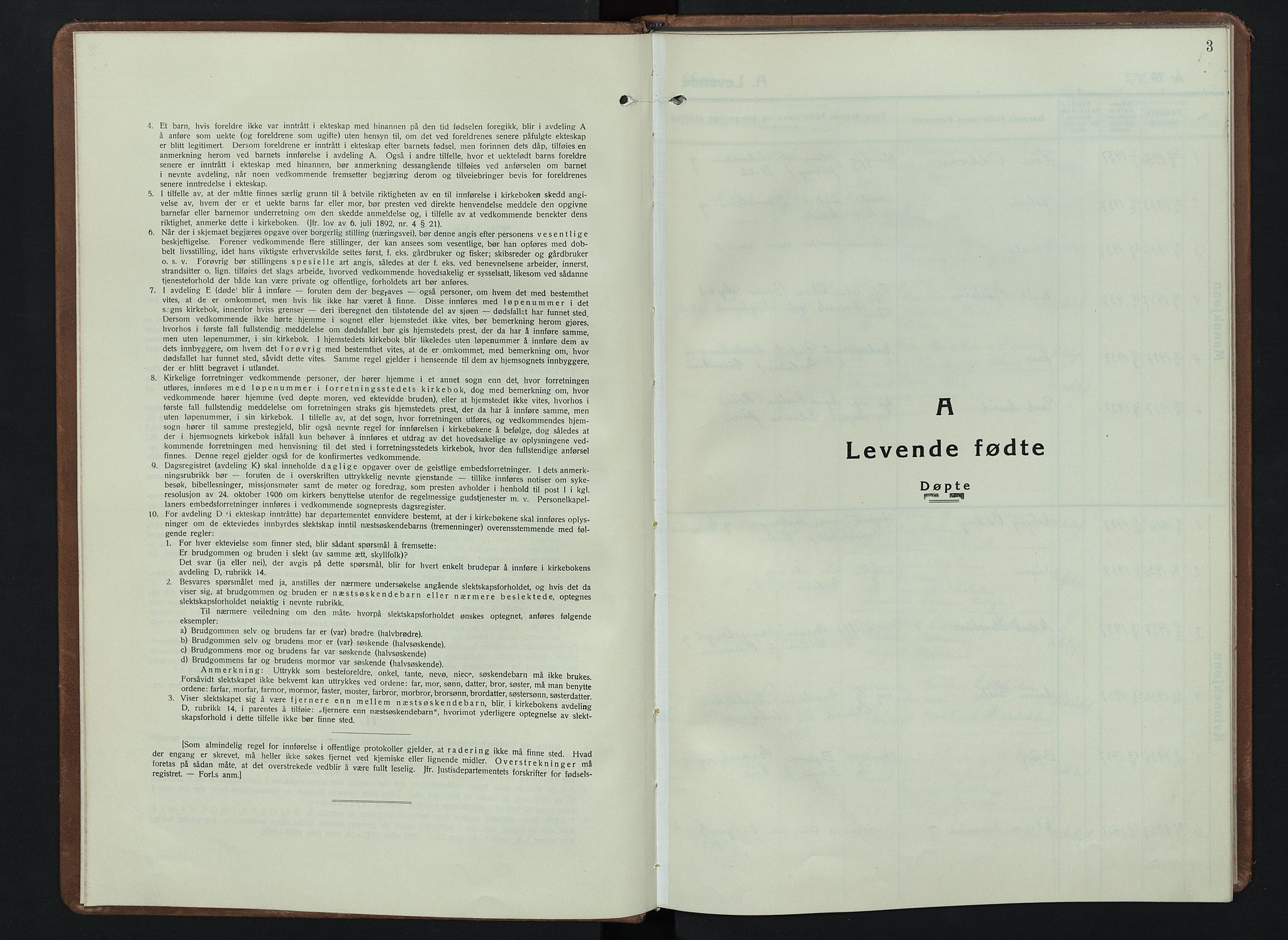 Åmot prestekontor, Hedmark, SAH/PREST-056/H/Ha/Hab/L0007: Klokkerbok nr. 7, 1937-1949, s. 3