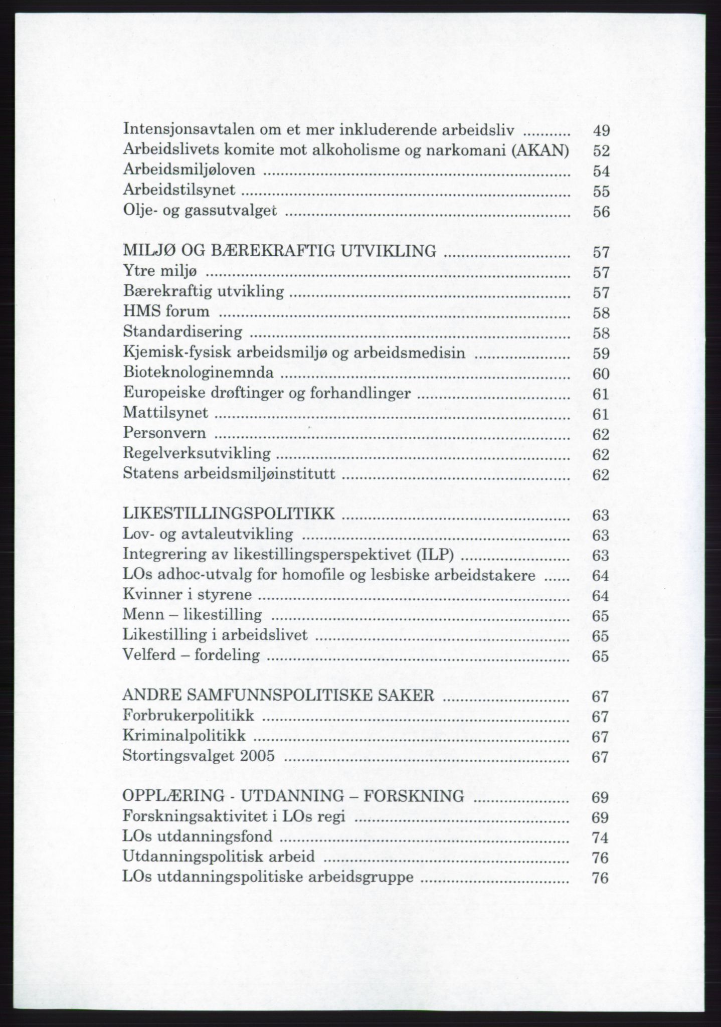 Landsorganisasjonen i Norge - publikasjoner, AAB/-/-/-: Landsorganisasjonens beretning for 2005, 2005, s. 4