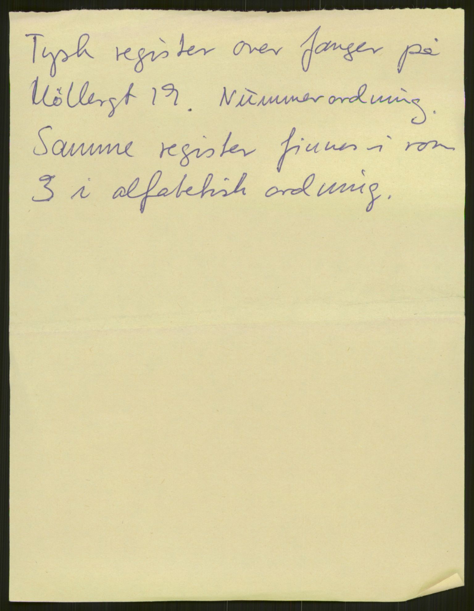 Befehlshaber der Sicherheitspolizei und des SD, AV/RA-RAFA-5969/E/Ea/Eab/L0001: Register over norske fanger i Møllergata 19 ordnet etter fangenummer: 1-2049, 1940-1945