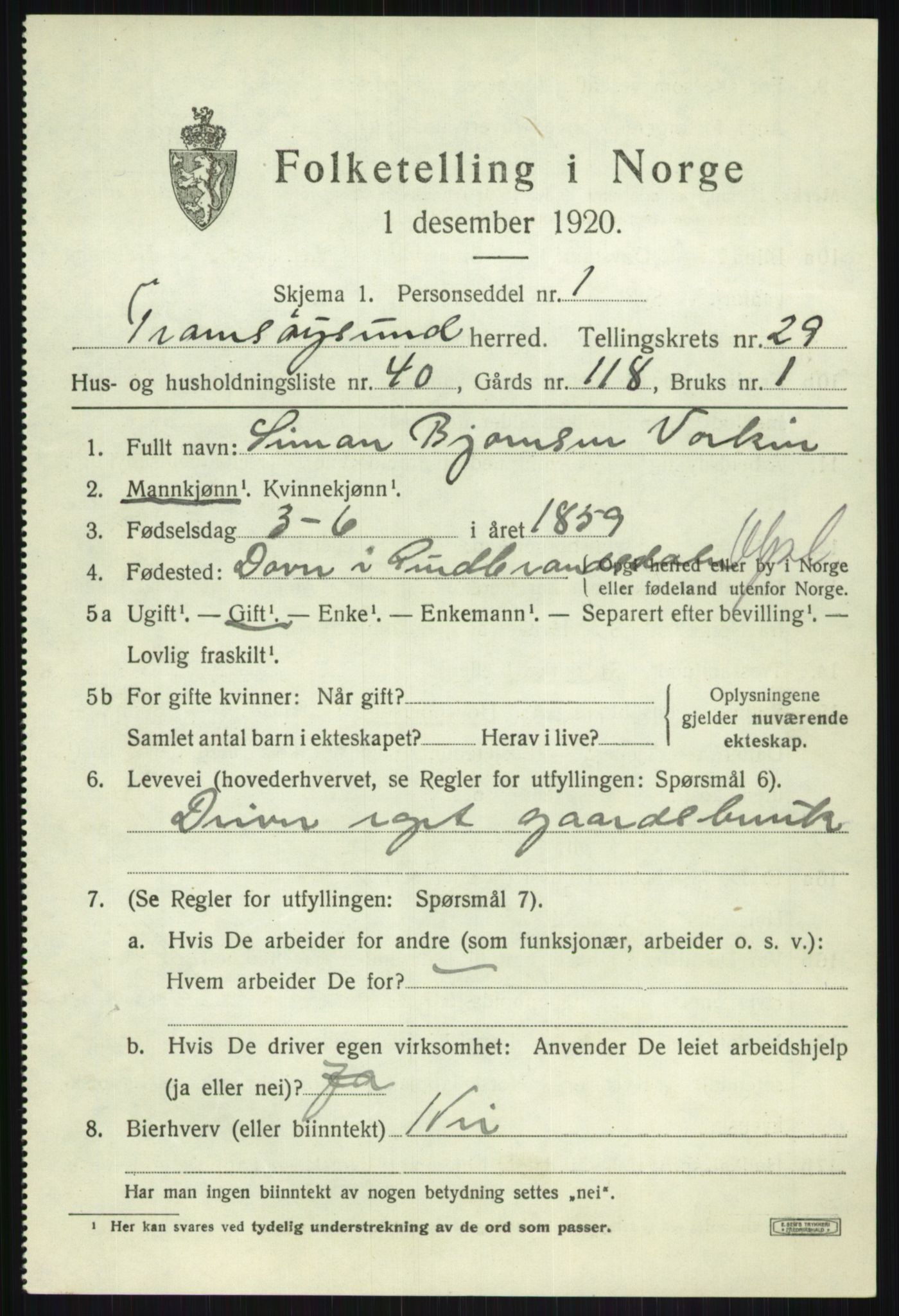 SATØ, Folketelling 1920 for 1934 Tromsøysund herred, 1920, s. 13830