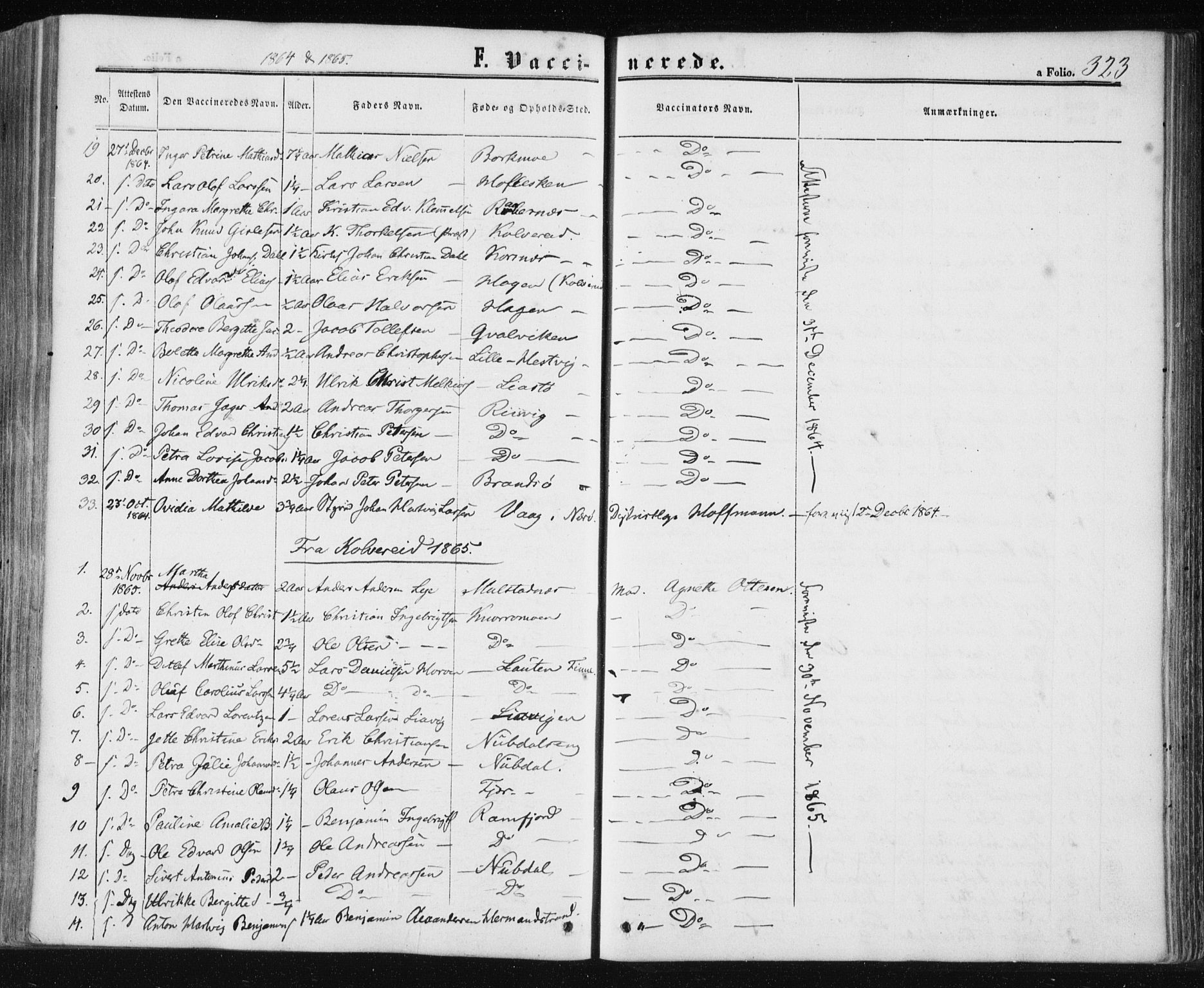 Ministerialprotokoller, klokkerbøker og fødselsregistre - Nord-Trøndelag, AV/SAT-A-1458/780/L0641: Ministerialbok nr. 780A06, 1857-1874, s. 323