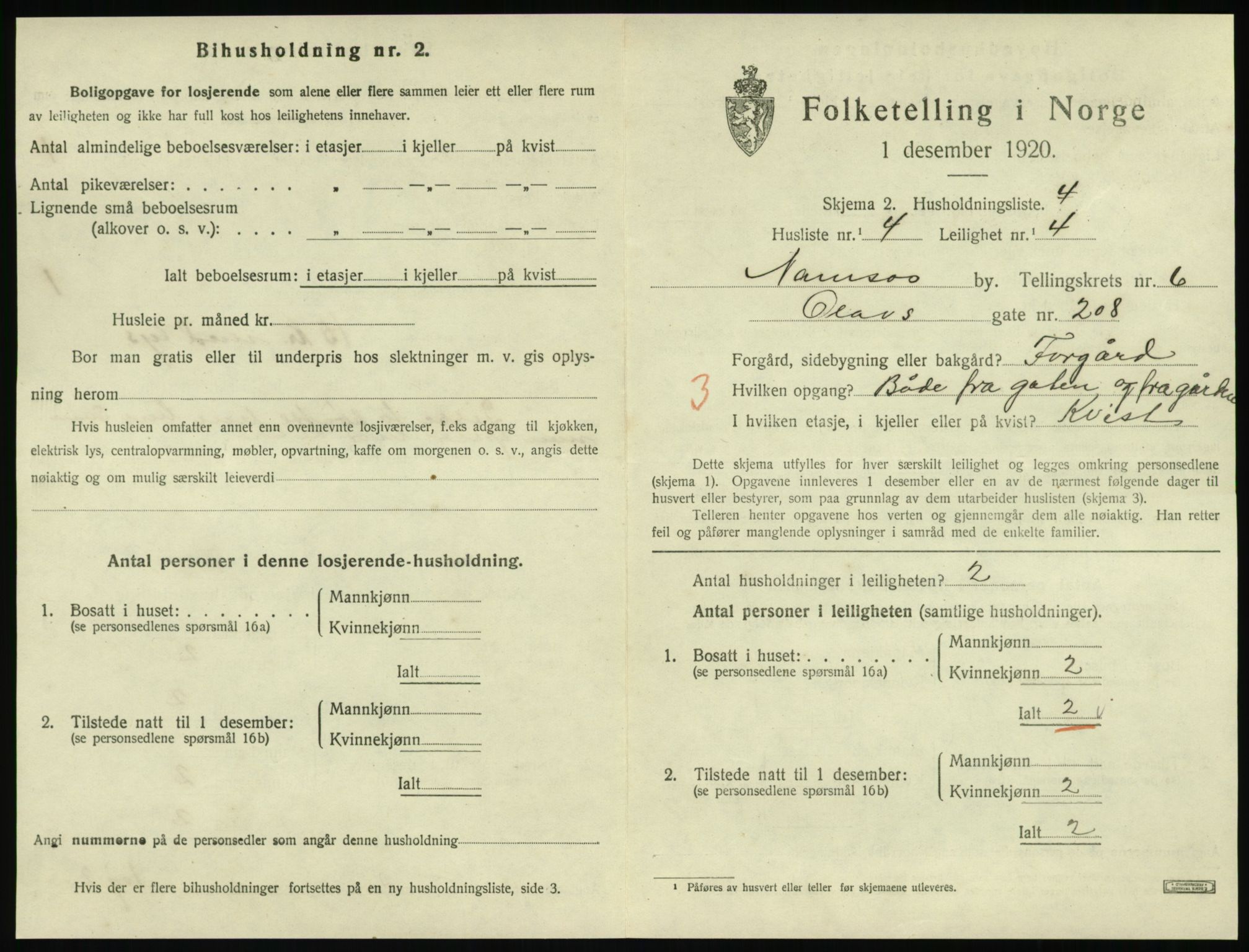 SAT, Folketelling 1920 for 1703 Namsos ladested, 1920, s. 1781