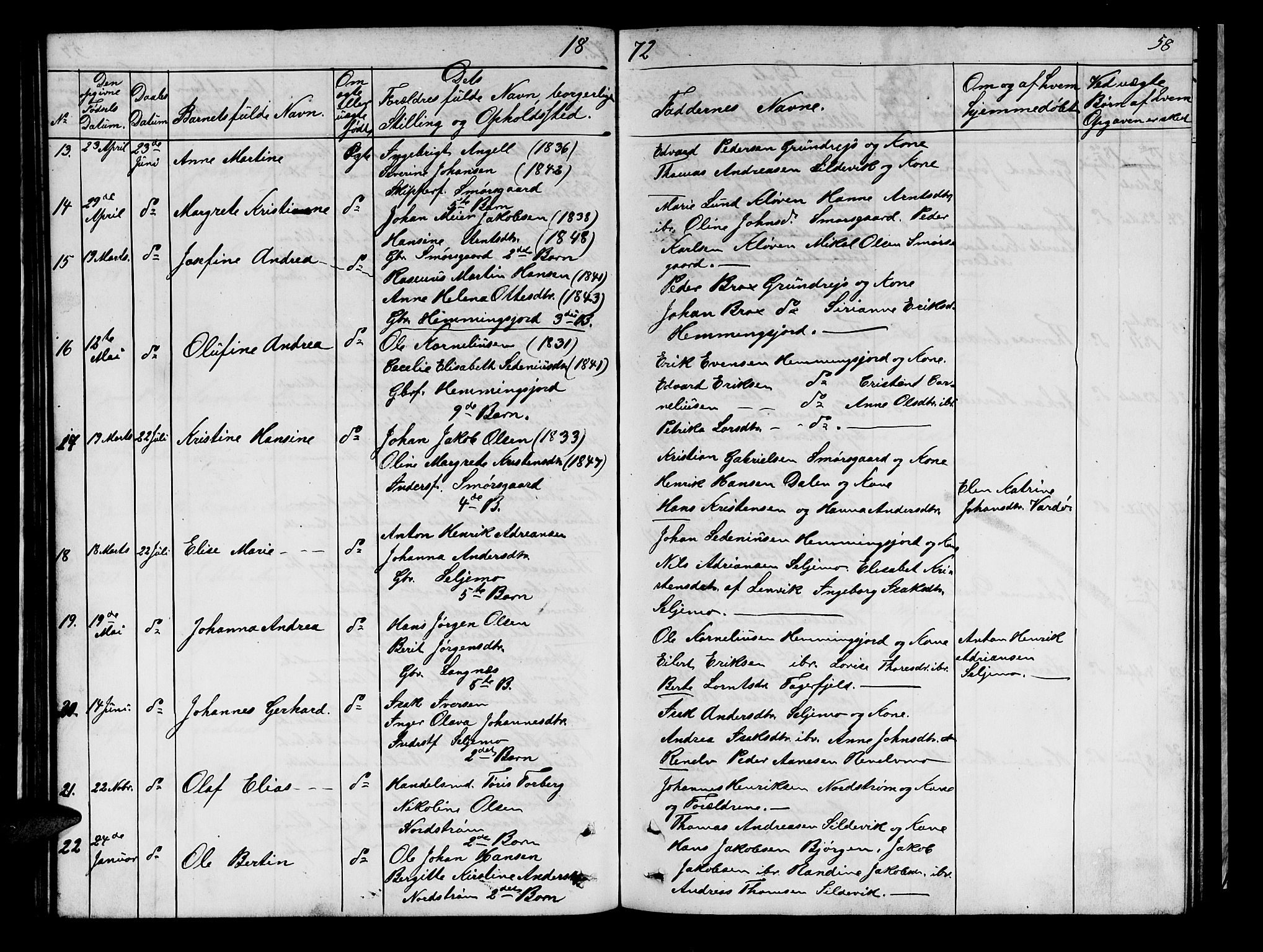 Tranøy sokneprestkontor, AV/SATØ-S-1313/I/Ia/Iab/L0021klokker: Klokkerbok nr. 21, 1861-1886, s. 58