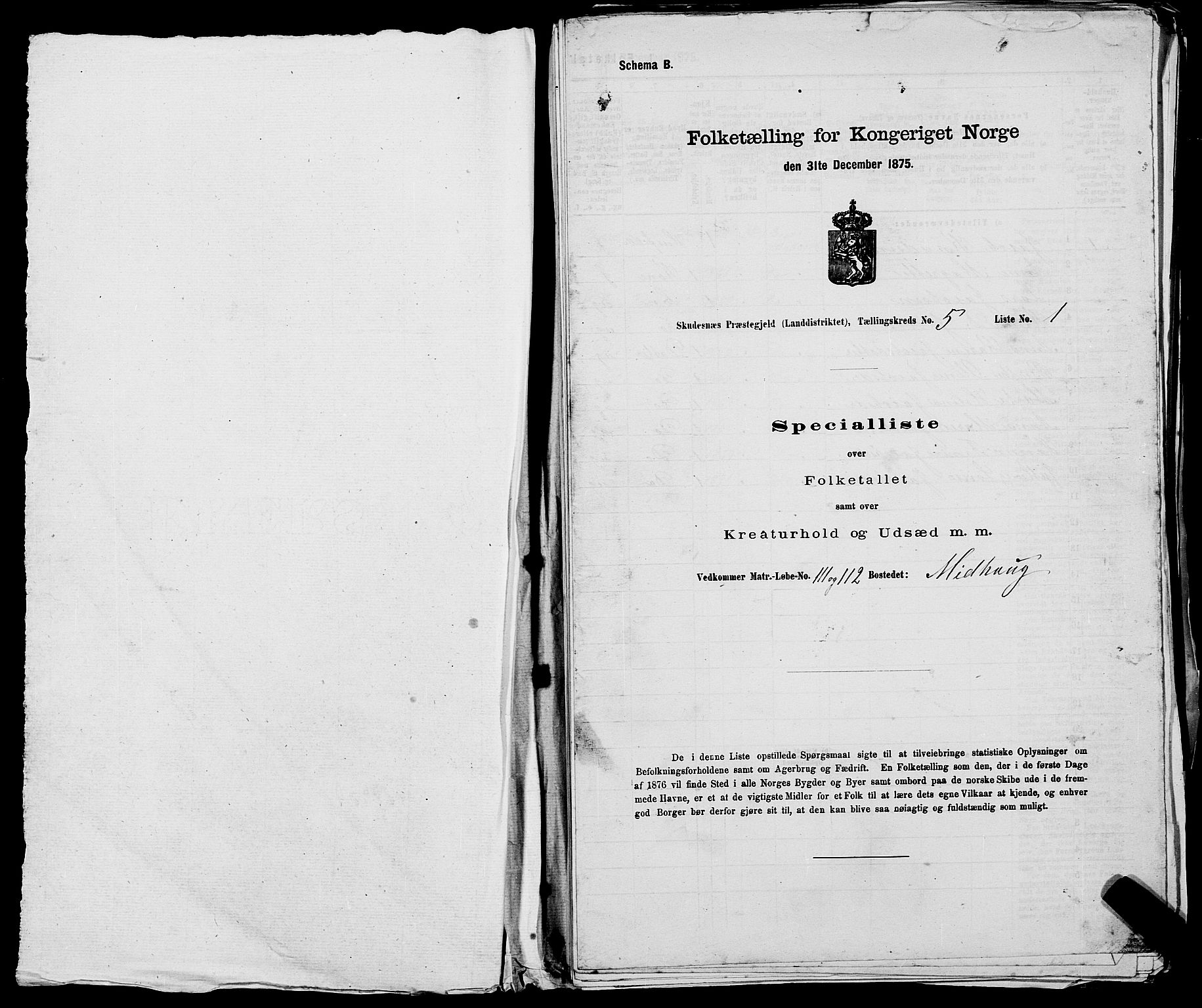SAST, Folketelling 1875 for 1150L Skudenes prestegjeld, Falnes sokn, Åkra sokn og Ferkingstad sokn, 1875, s. 570
