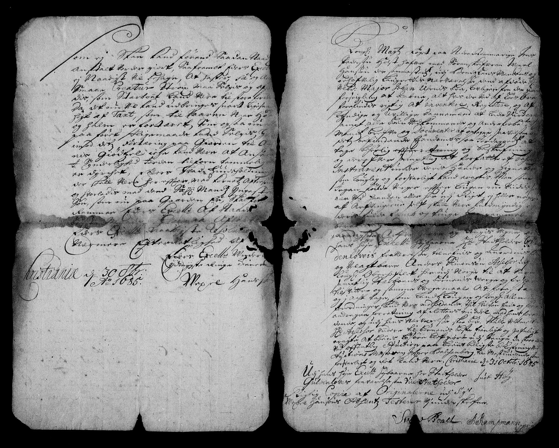 Stattholderembetet 1572-1771, RA/EA-2870/Af/L0001: Avskrifter av vedlegg til originale supplikker, nummerert i samsvar med supplikkbøkene, 1683-1687, s. 20