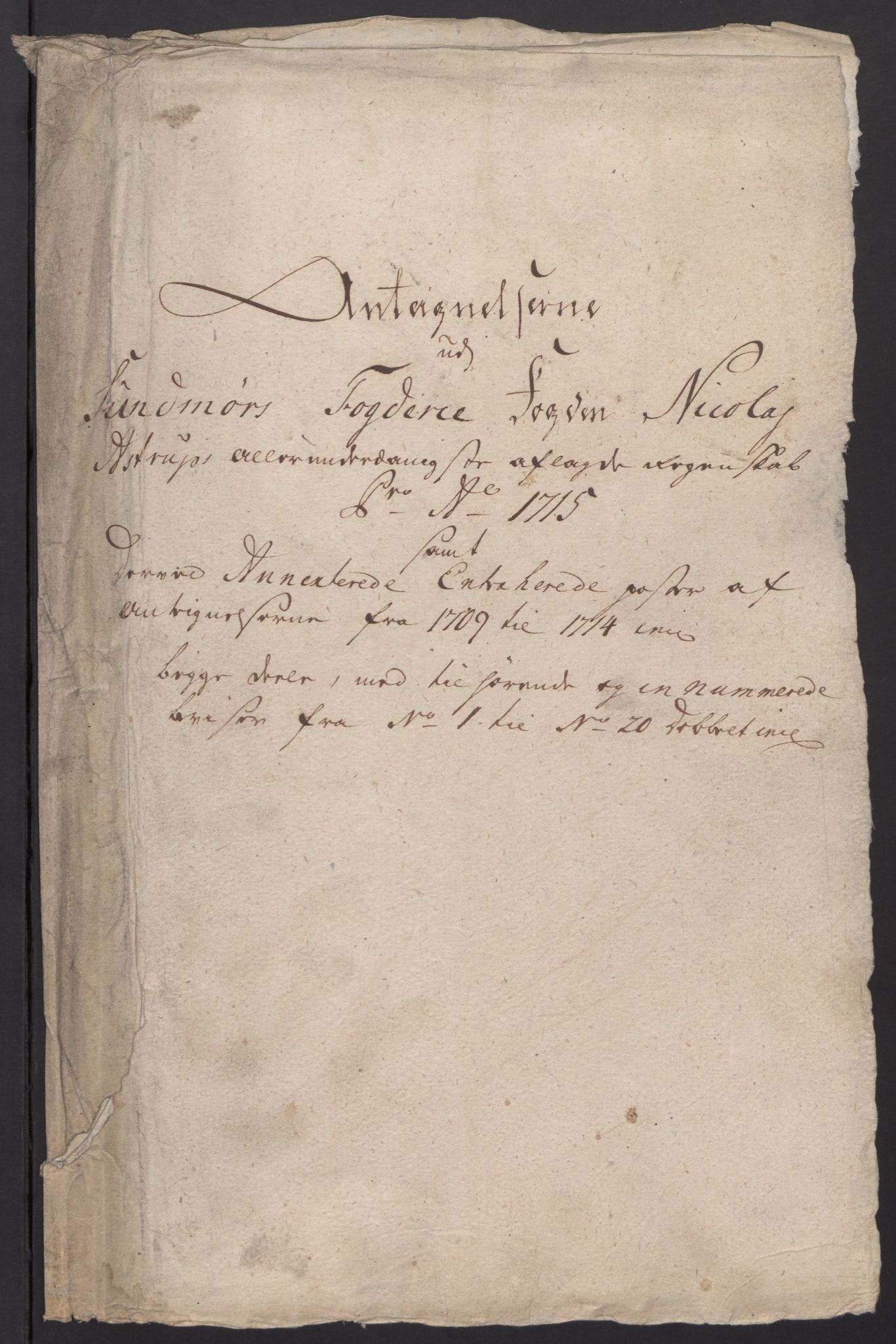 Rentekammeret inntil 1814, Reviderte regnskaper, Fogderegnskap, AV/RA-EA-4092/R54/L3567: Fogderegnskap Sunnmøre, 1715, s. 315