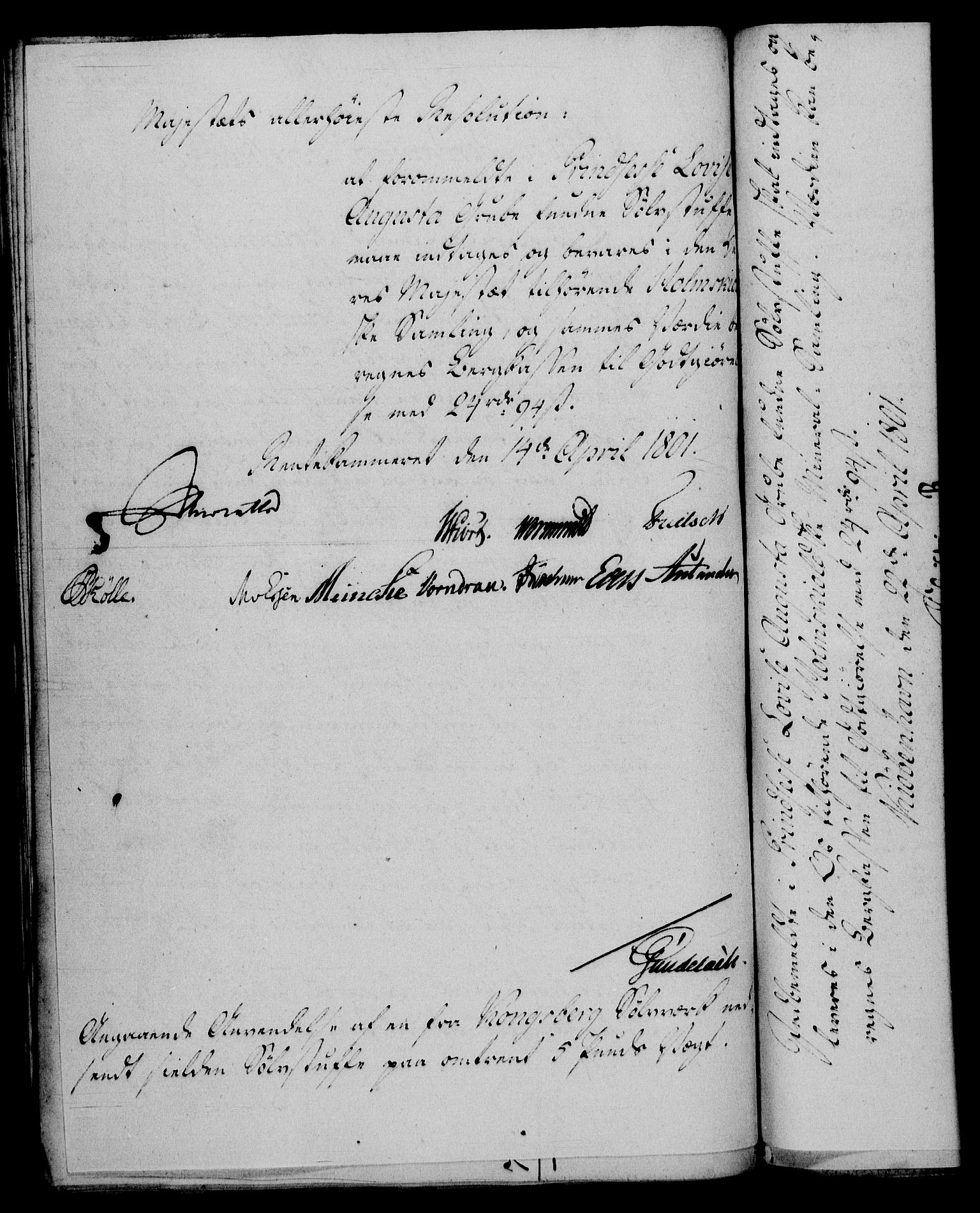 Rentekammeret, Renteskriverkontorene, AV/RA-EA-3115/M/Mf/Mfb/L0005: Relasjons- og resolusjonsprotokoll med register (merket RK 54.11), 1801-1802