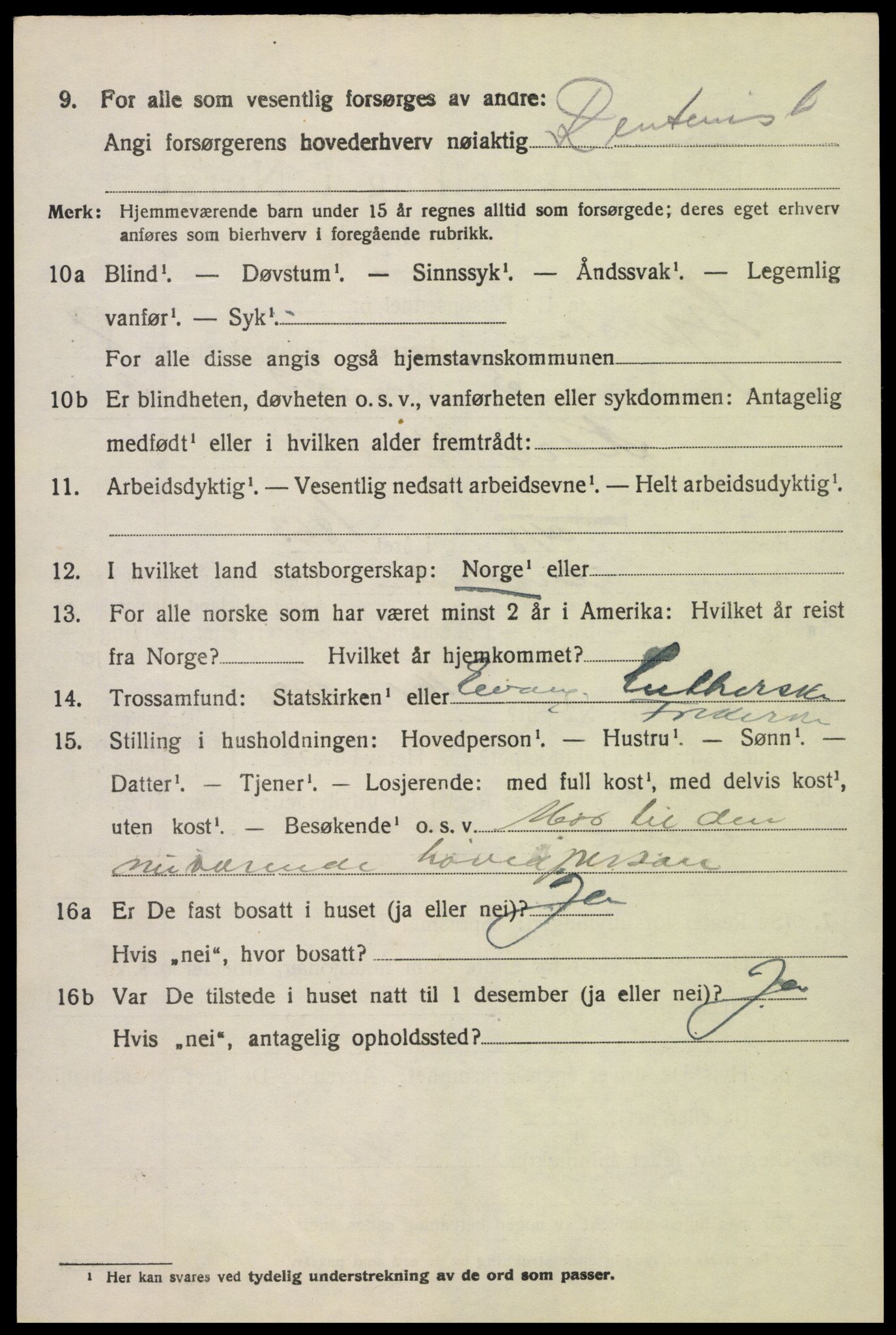 SAK, Folketelling 1920 for 0911 Gjerstad herred, 1920, s. 5322