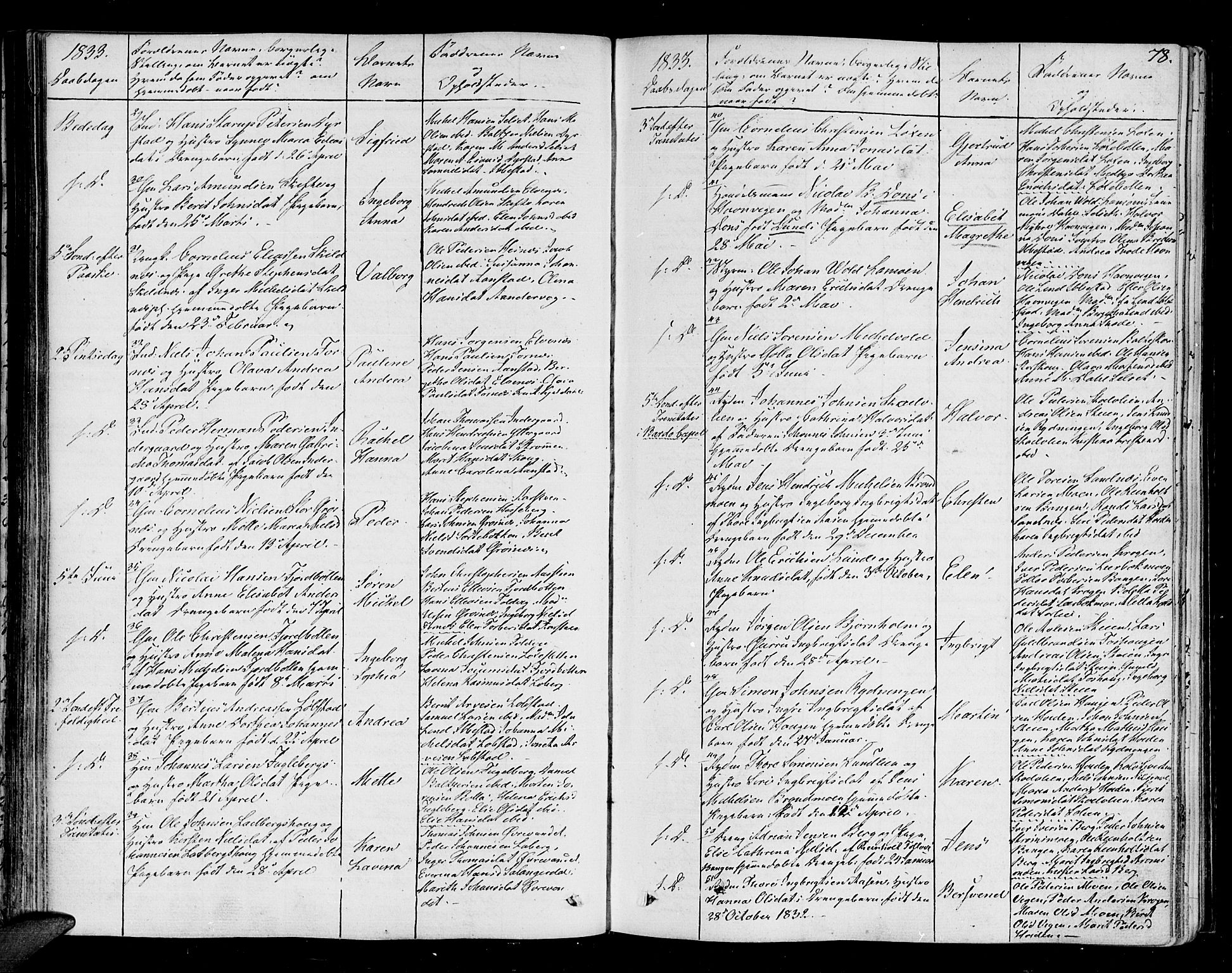 Ibestad sokneprestembete, AV/SATØ-S-0077/H/Ha/Haa/L0005kirke: Ministerialbok nr. 5, 1825-1836, s. 78