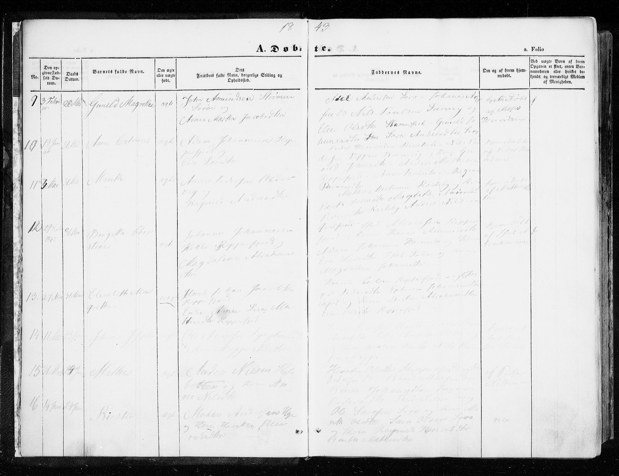 Hammerfest sokneprestkontor, AV/SATØ-S-1347/H/Ha/L0004.kirke: Ministerialbok nr. 4, 1843-1856