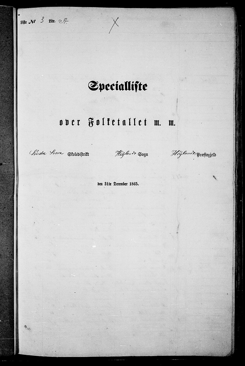 RA, Folketelling 1865 for 1123P Høyland prestegjeld, 1865, s. 25