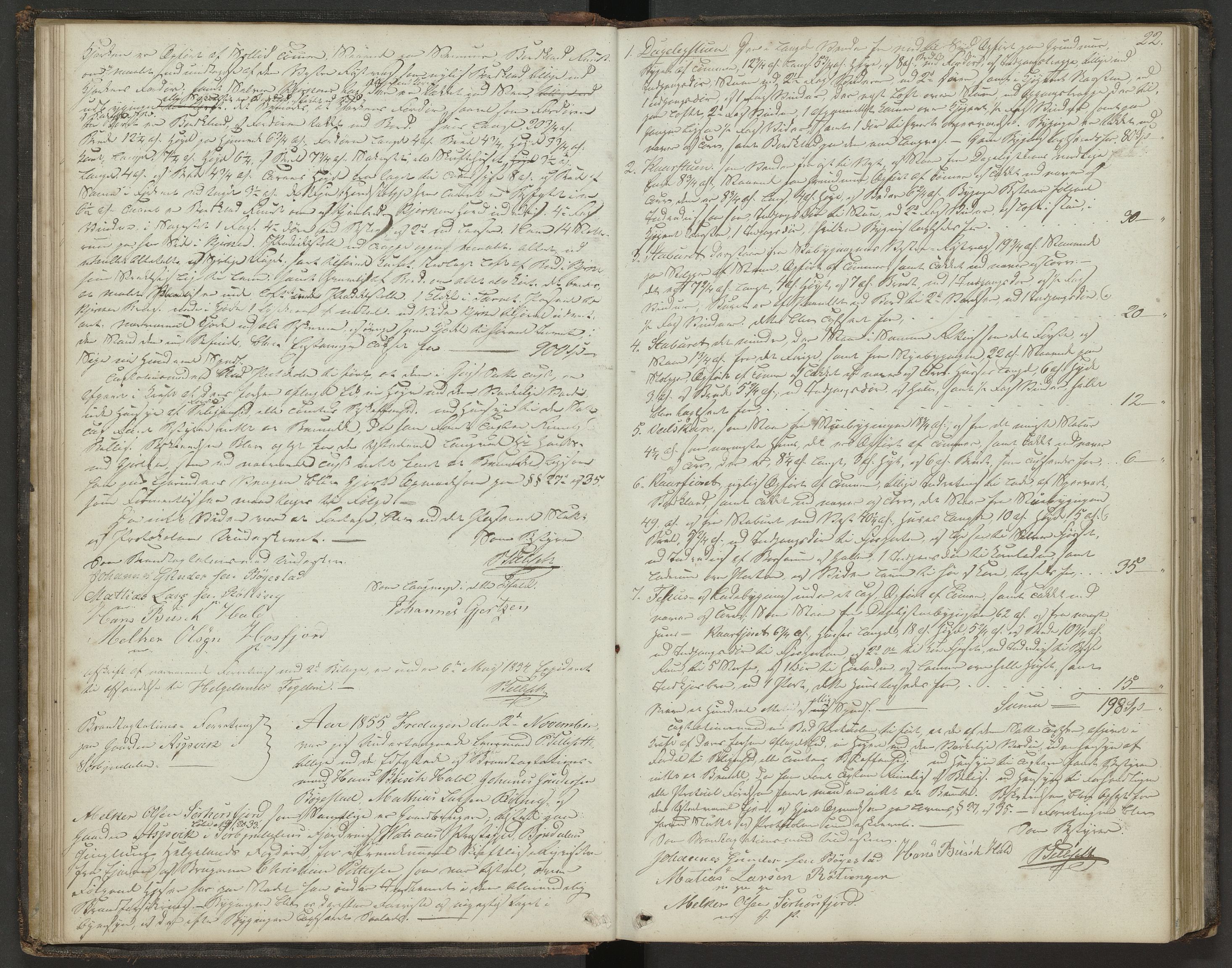 Norges Brannkasse Leka og Sør-Bindal, AV/SAT-A-1310/Fa/L0001: Branntakstprotokoll, 1846-1882, s. 21b-22a