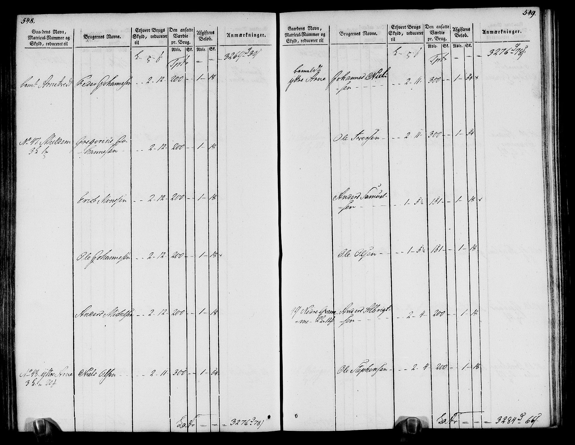 Rentekammeret inntil 1814, Realistisk ordnet avdeling, AV/RA-EA-4070/N/Ne/Nea/L0113: Nordhordland og Voss fogderi. Oppebørselsregister, 1803-1804, s. 282