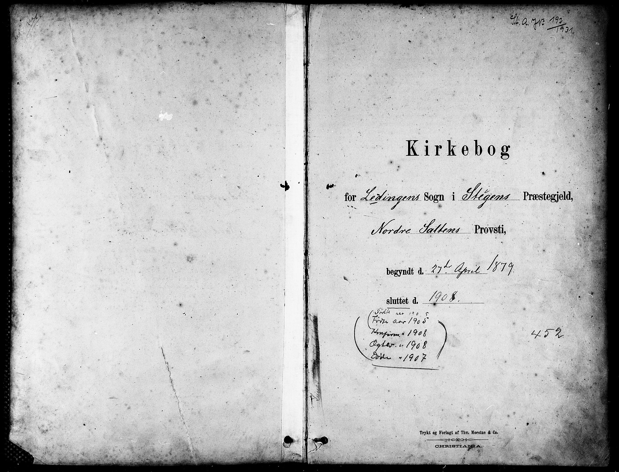 Ministerialprotokoller, klokkerbøker og fødselsregistre - Nordland, AV/SAT-A-1459/857/L0828: Klokkerbok nr. 857C03, 1879-1908