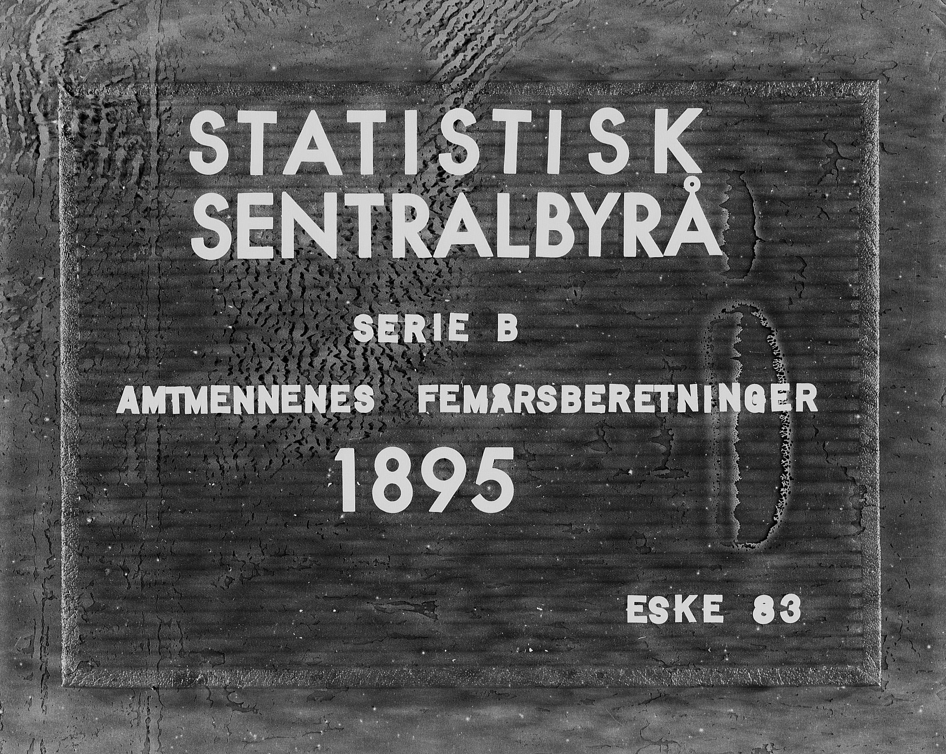 Statistisk sentralbyrå, Næringsøkonomiske emner, Generelt - Amtmennenes femårsberetninger, AV/RA-S-2233/F/Fa/L0083: --, 1891-1895, s. 1