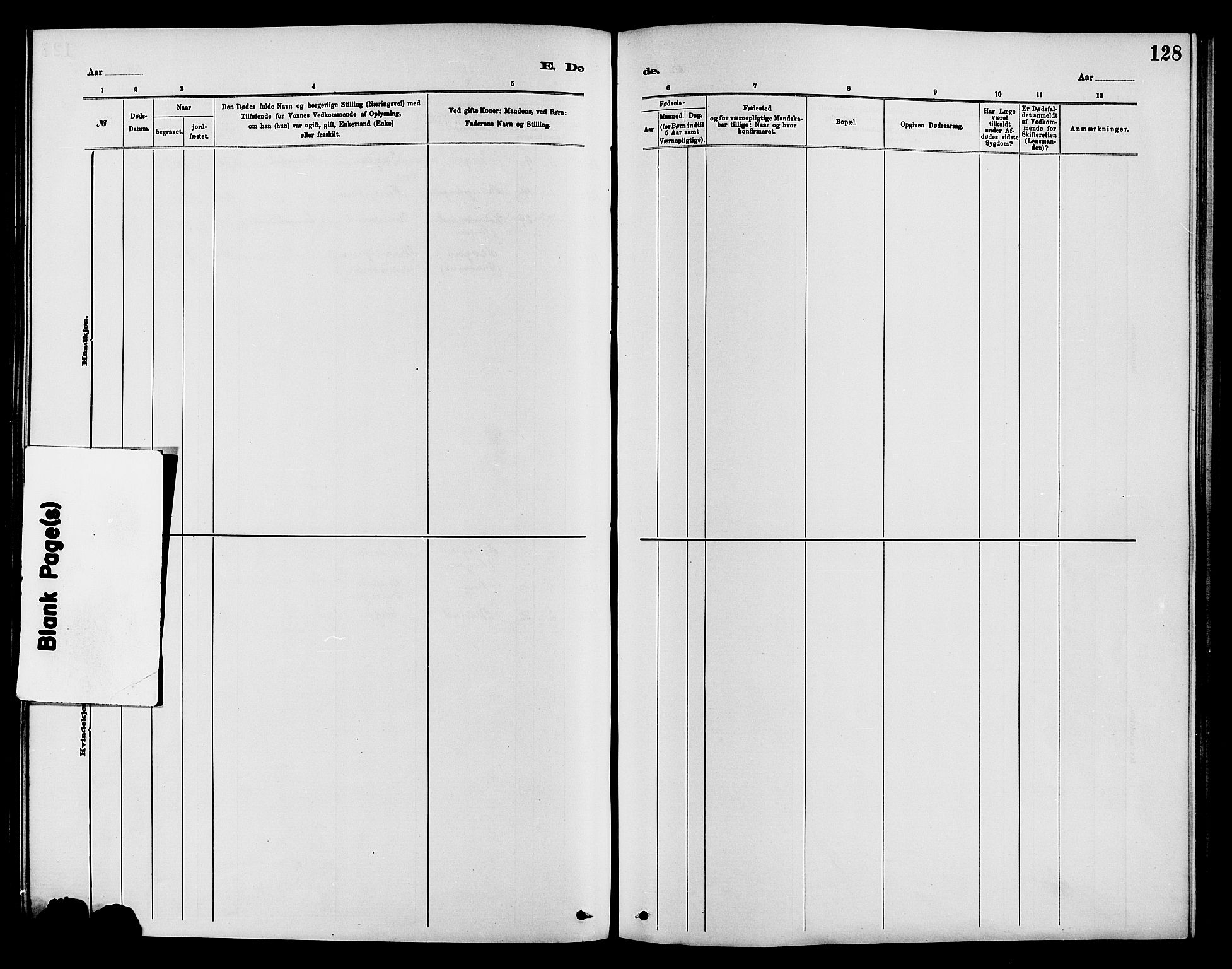 Nordre Land prestekontor, AV/SAH-PREST-124/H/Ha/Haa/L0003: Ministerialbok nr. 3, 1882-1896, s. 128