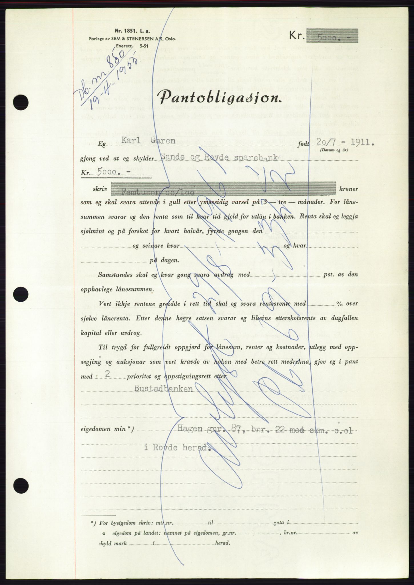 Søre Sunnmøre sorenskriveri, AV/SAT-A-4122/1/2/2C/L0126: Pantebok nr. 14B, 1954-1955, Dagboknr: 850/1955