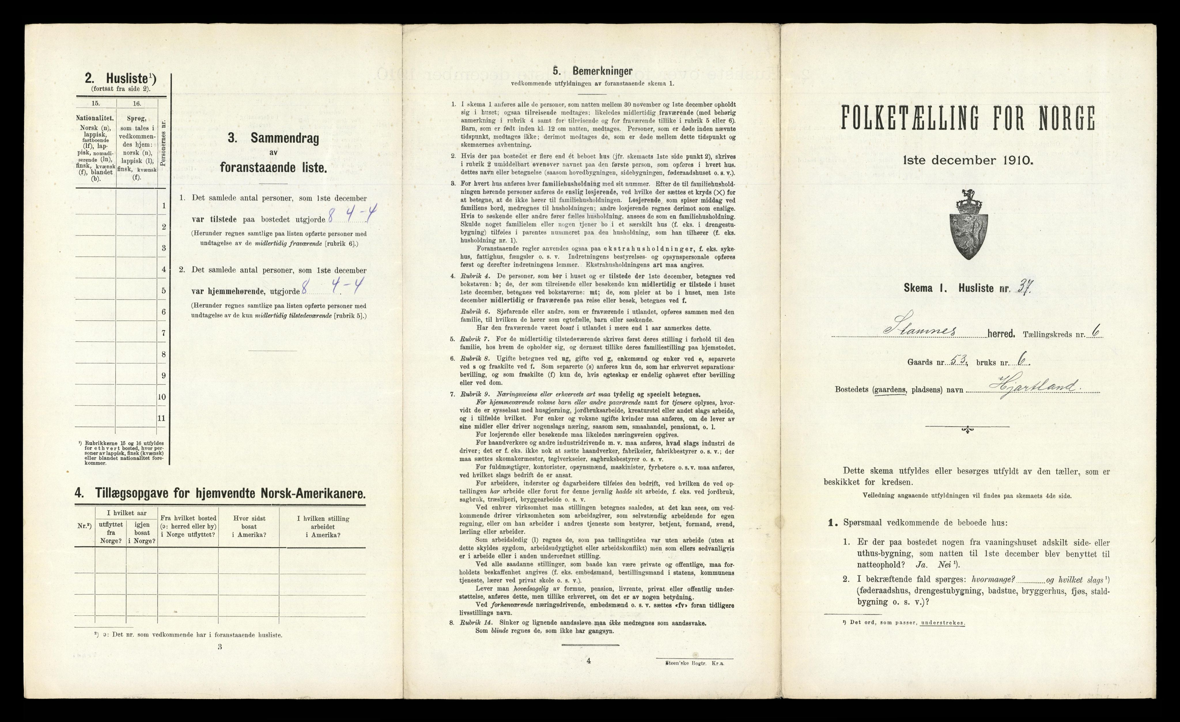 RA, Folketelling 1910 for 1821 Stamnes herred, 1910, s. 656