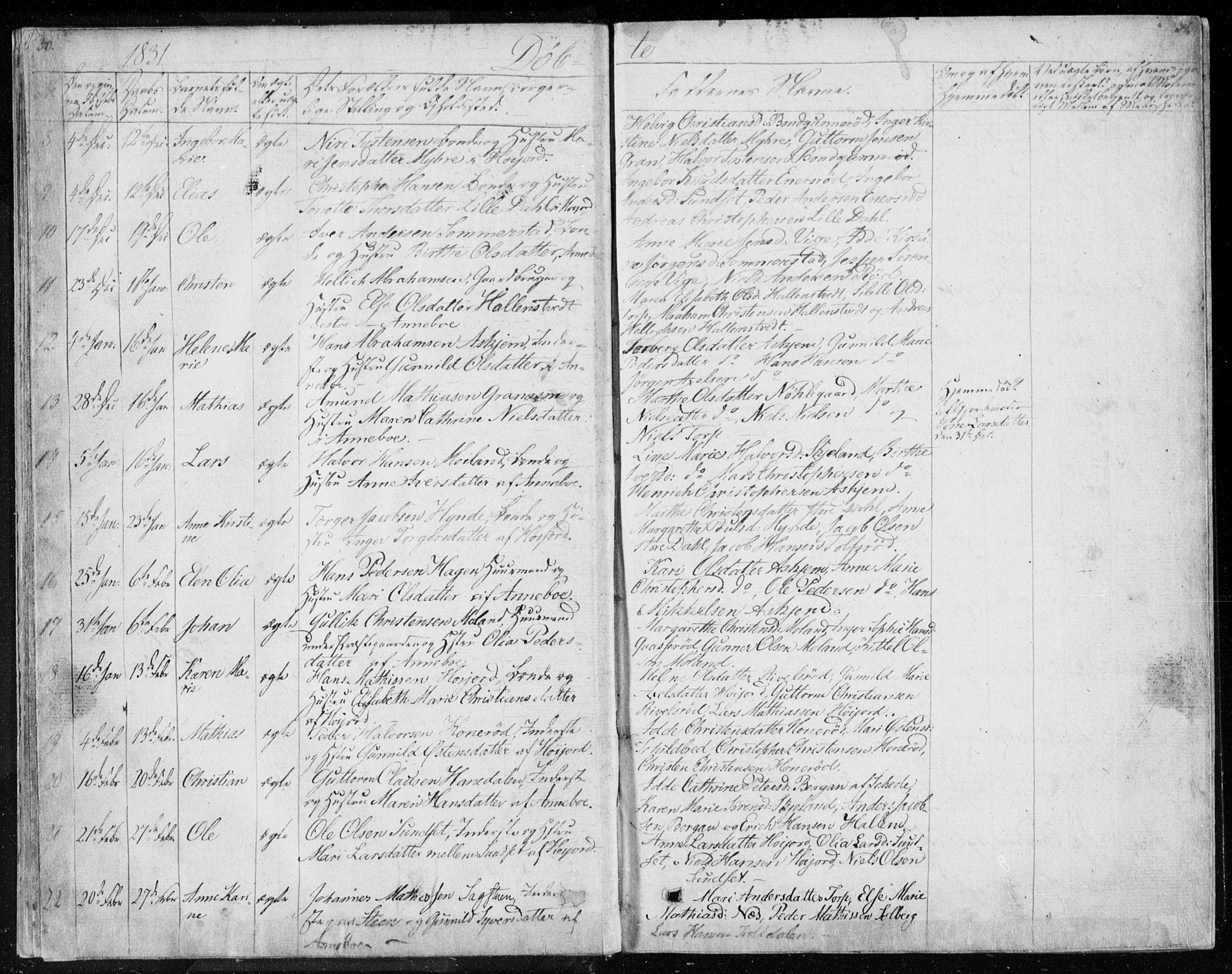 Andebu kirkebøker, AV/SAKO-A-336/F/Fa/L0004: Ministerialbok nr. I 4, 1829-1856, s. 30-31