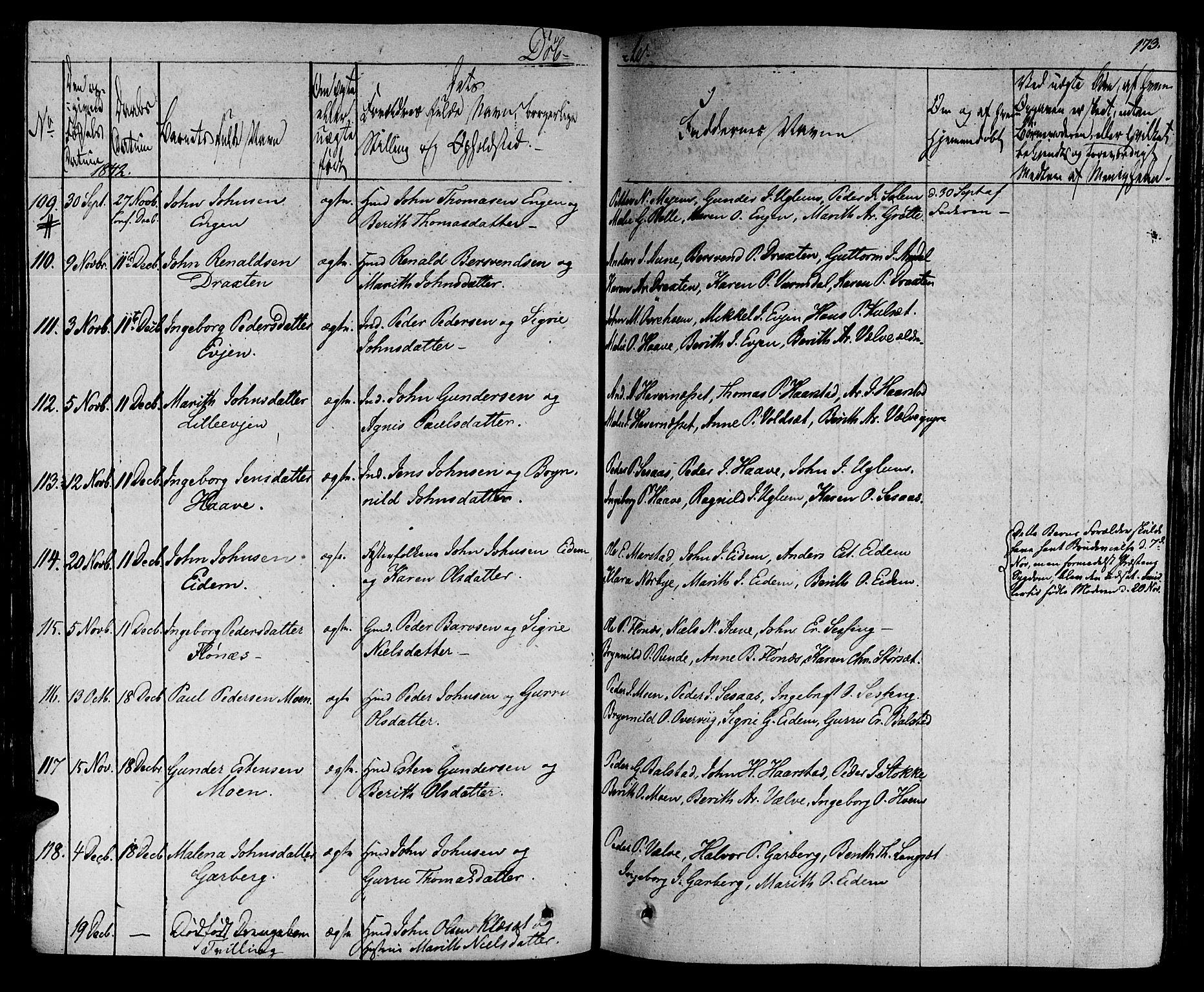 Ministerialprotokoller, klokkerbøker og fødselsregistre - Sør-Trøndelag, SAT/A-1456/695/L1143: Ministerialbok nr. 695A05 /1, 1824-1842, s. 173