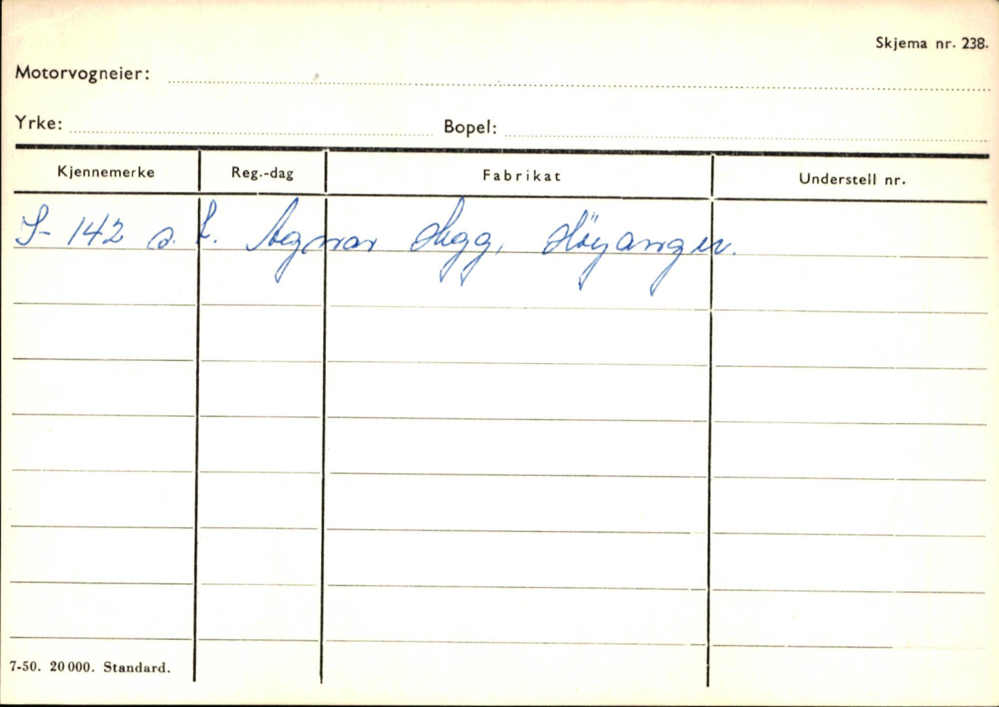 Statens vegvesen, Sogn og Fjordane vegkontor, SAB/A-5301/4/F/L0130: Eigarregister Eid T-Å. Høyanger A-O, 1945-1975, s. 2476