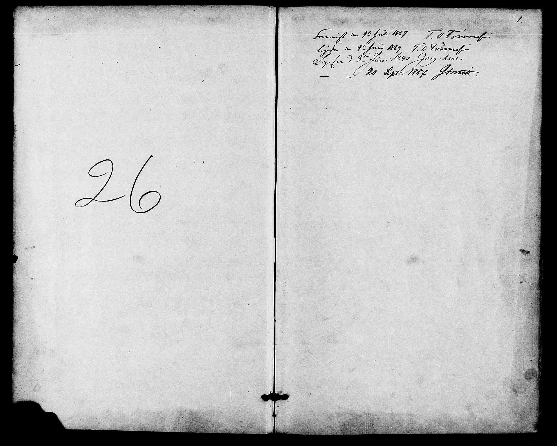 Bjelland sokneprestkontor, SAK/1111-0005/F/Fa/Faa/L0003: Ministerialbok nr. A 3, 1867-1887, s. 1