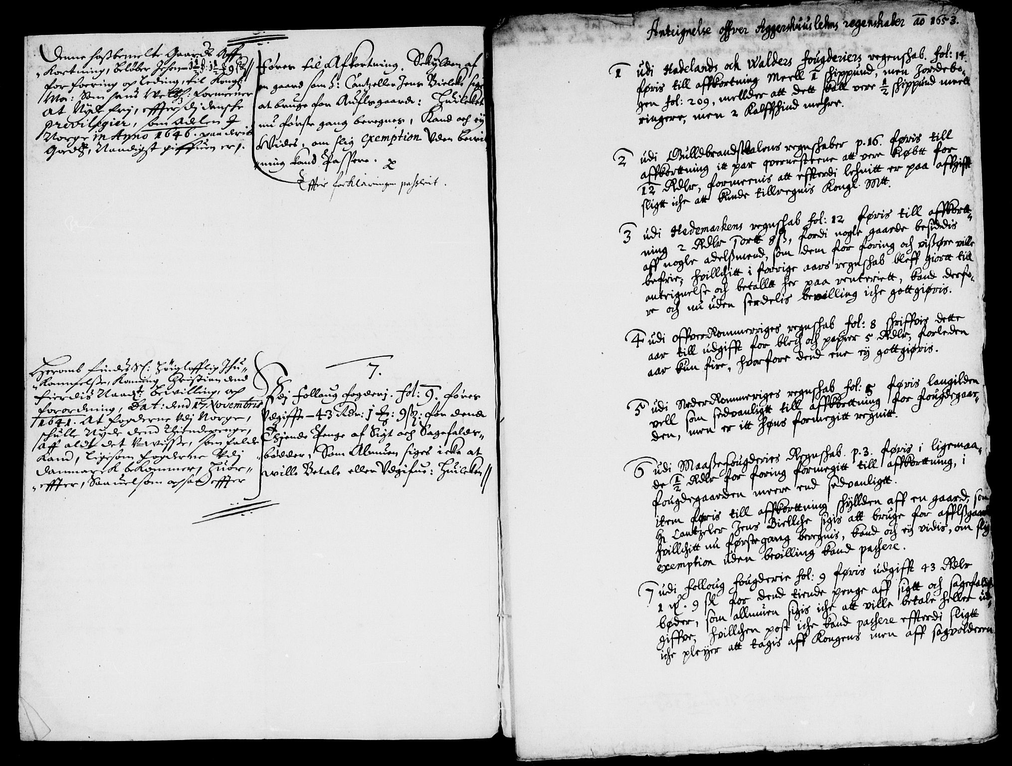 Rentekammeret inntil 1814, Reviderte regnskaper, Lensregnskaper, AV/RA-EA-5023/R/Rb/Rba/L0221: Akershus len, 1652-1655