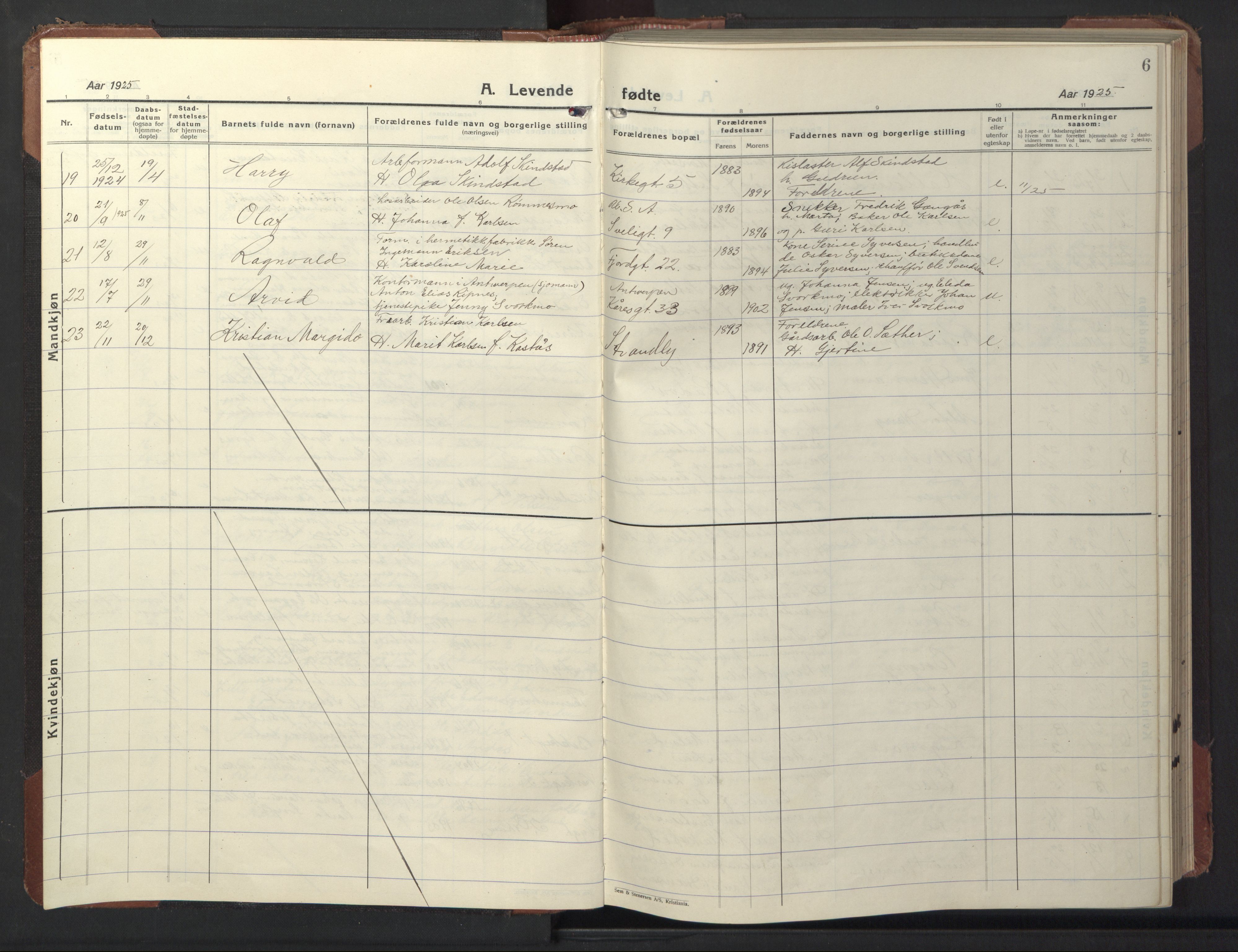 Ministerialprotokoller, klokkerbøker og fødselsregistre - Sør-Trøndelag, SAT/A-1456/669/L0832: Klokkerbok nr. 669C02, 1925-1953, s. 6