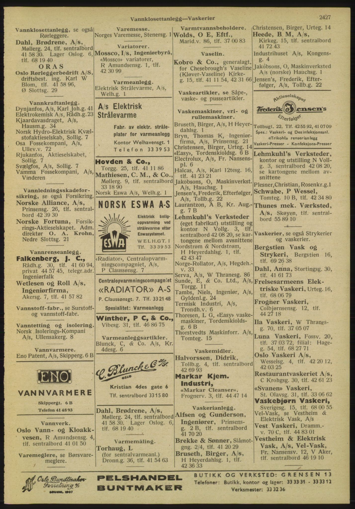Kristiania/Oslo adressebok, PUBL/-, 1947, s. 2427