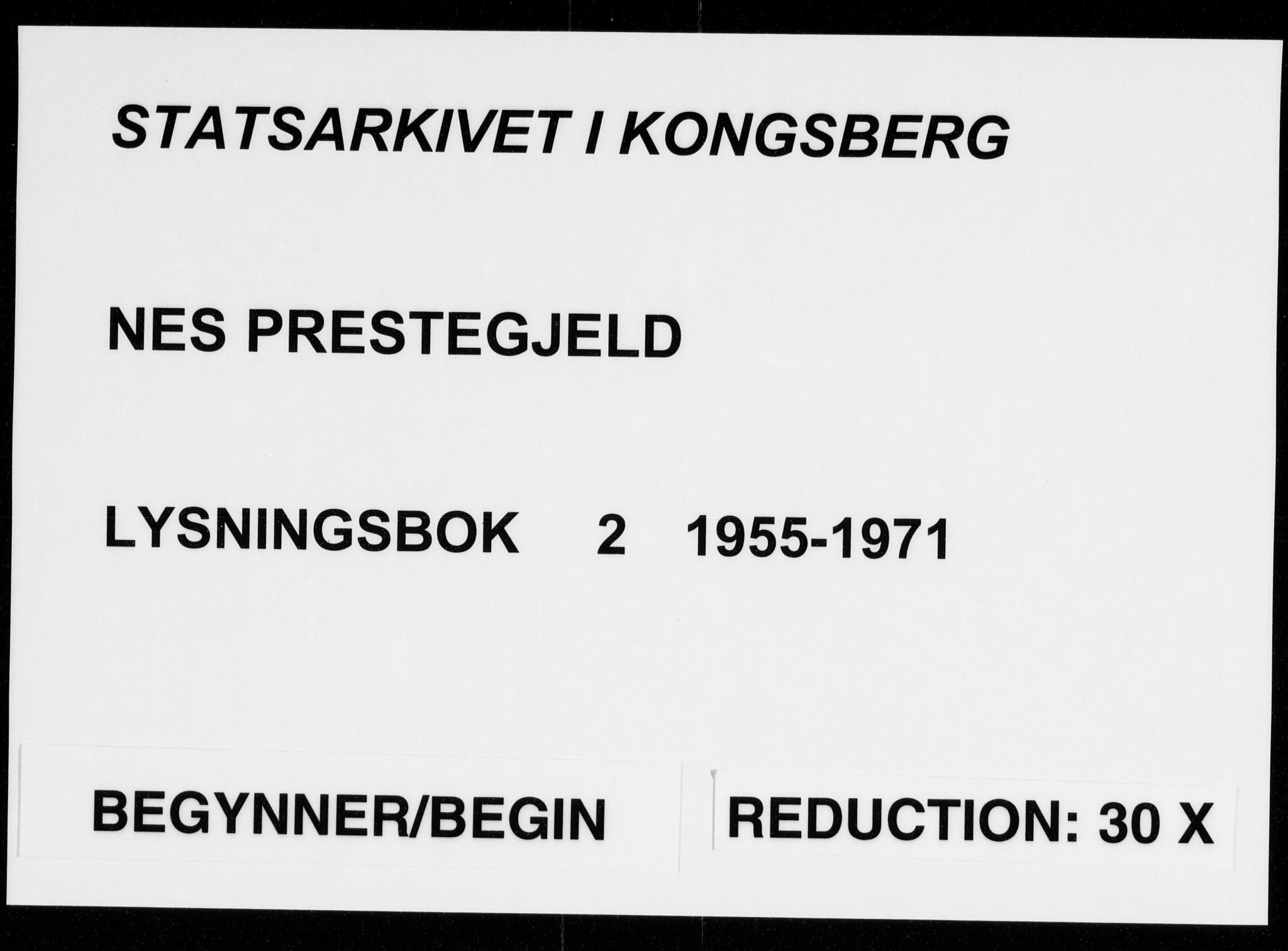 Nes kirkebøker, AV/SAKO-A-236/H/Ha/L0002: Lysningsprotokoll nr. 2, 1955-1971